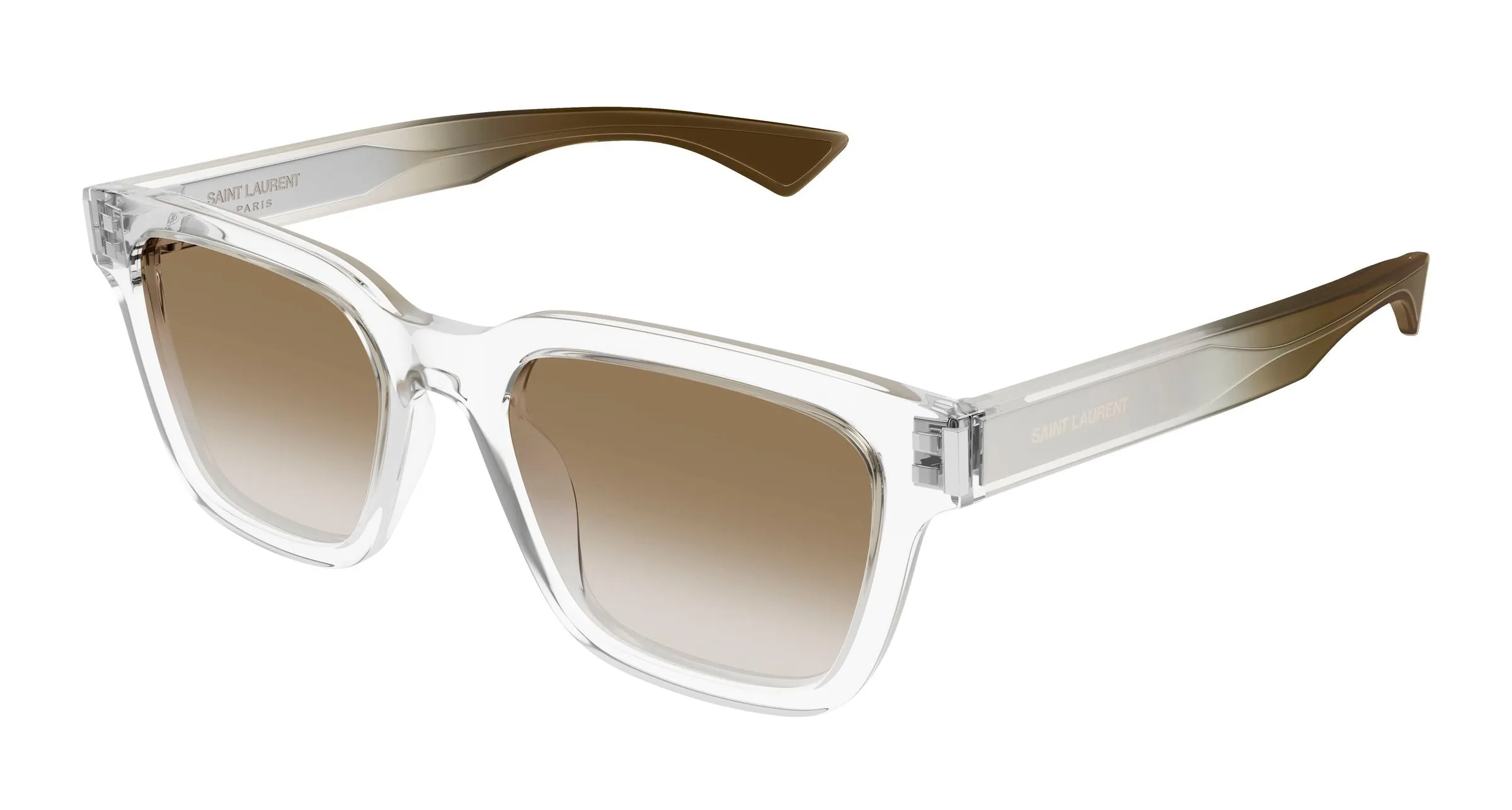 SAINT LAURENT SL 790 004 Occhiali da sole Acetato Cristallo Marrone Squadrata - immagine 1