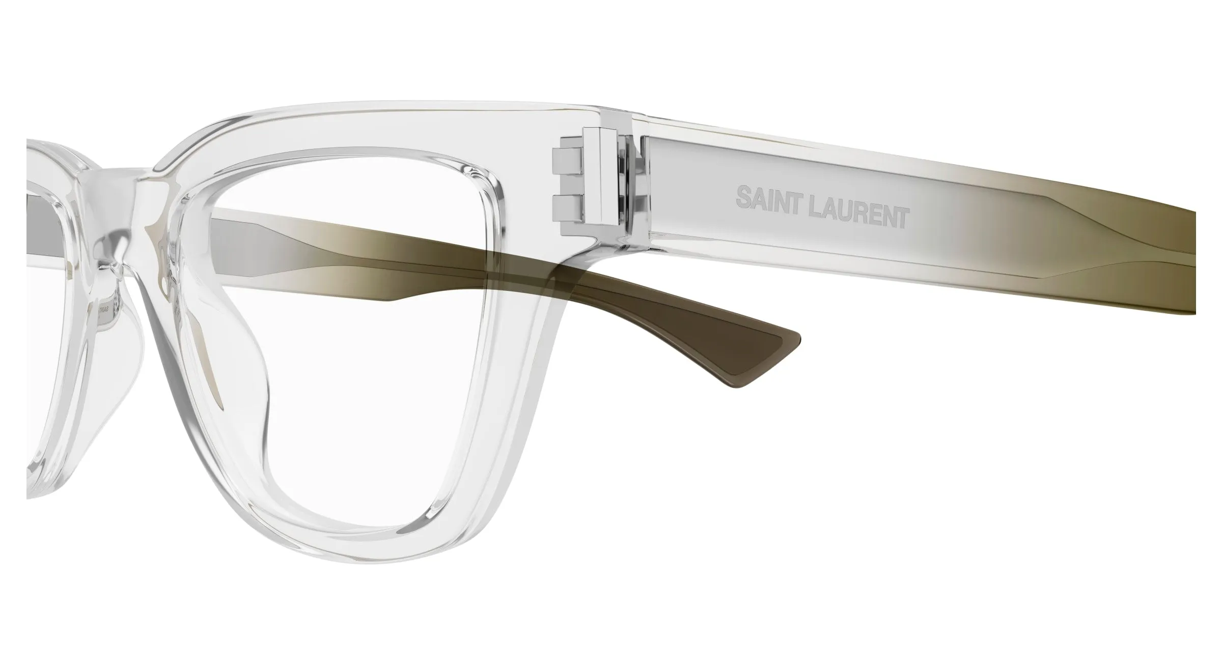 SAINT LAURENT SL 789 JACQUES OPT 004 Montature da vista Acetato Cristallo Trasparente Squadrata ["Antiriflesso"] - immagine 3