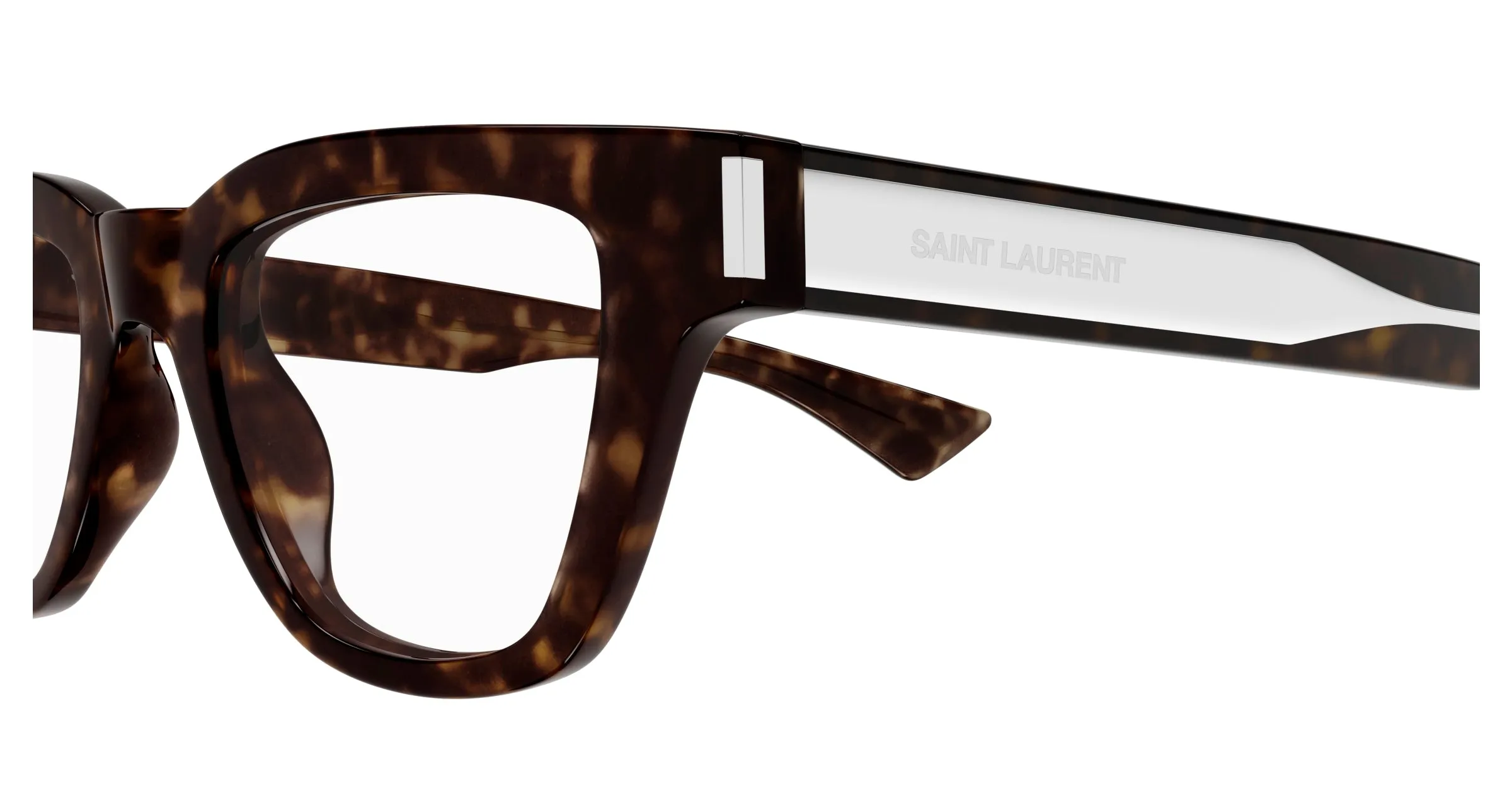 SAINT LAURENT SL 789 JACQUES OPT 002 Montature da vista Acetato Havana Trasparente Squadrata ["Antiriflesso"] - immagine 3