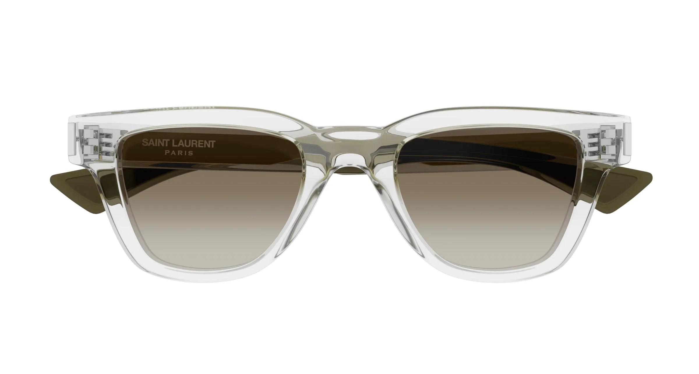 SAINT LAURENT SL 789 JACQUES 004 Occhiali da sole Acetato Cristallo Verde Squadrata - immagine 2