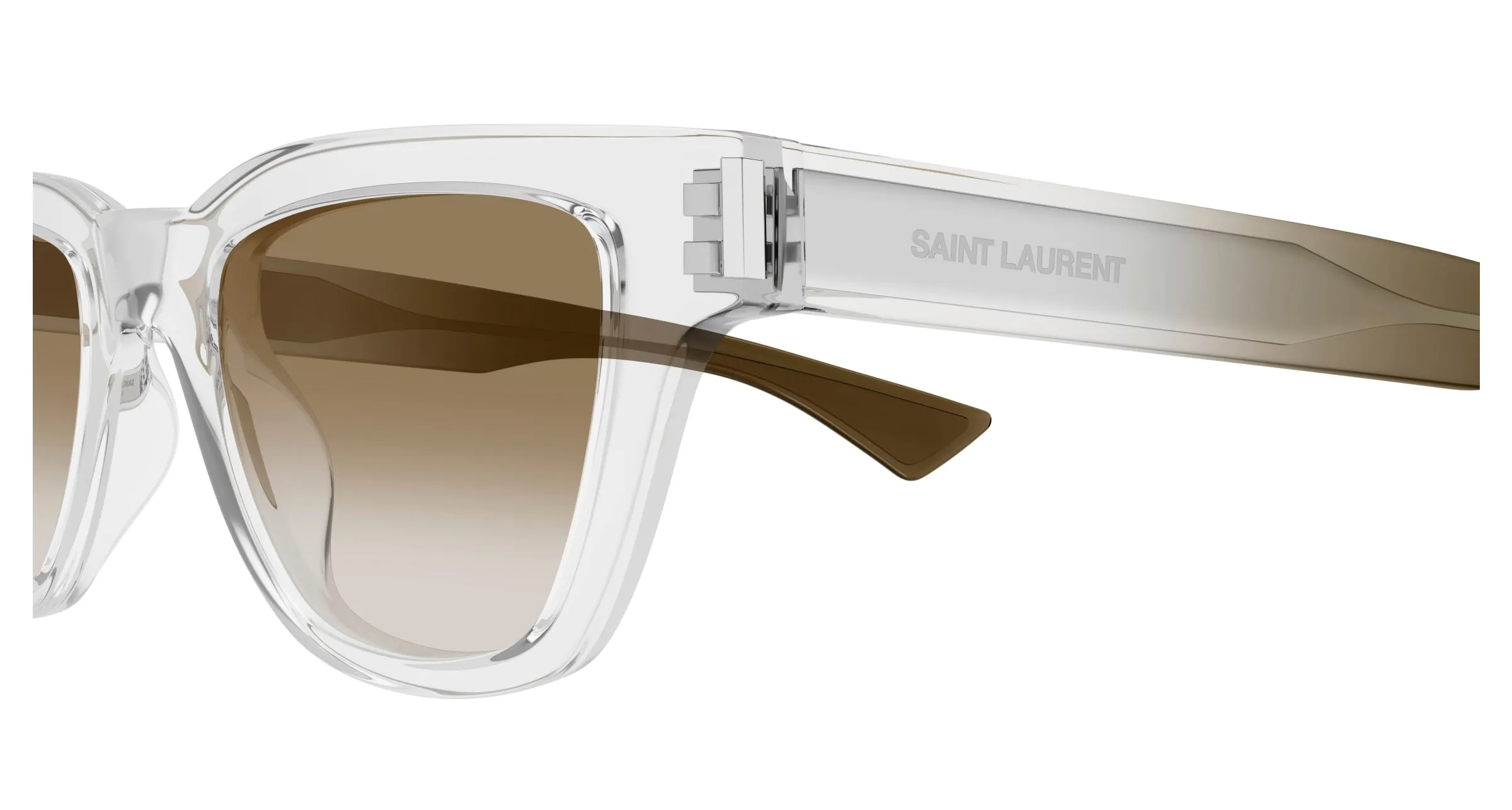 SAINT LAURENT SL 789 JACQUES 003 Occhiali da sole Acetato Cristallo Marrone Squadrata - immagine 3