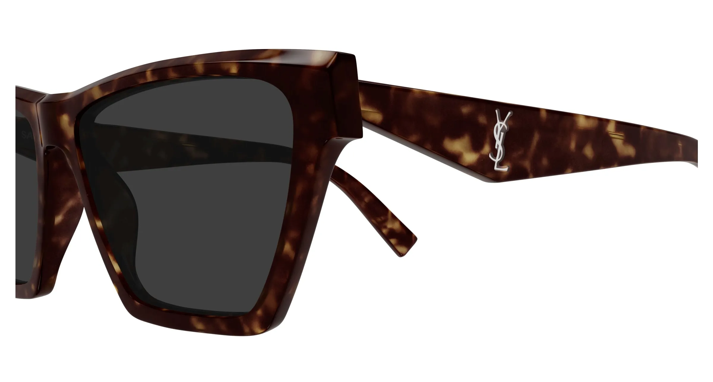 SAINT LAURENT SL M103 006 Occhiali da sole Acetato Havana Grigio Cat Eye - immagine 3