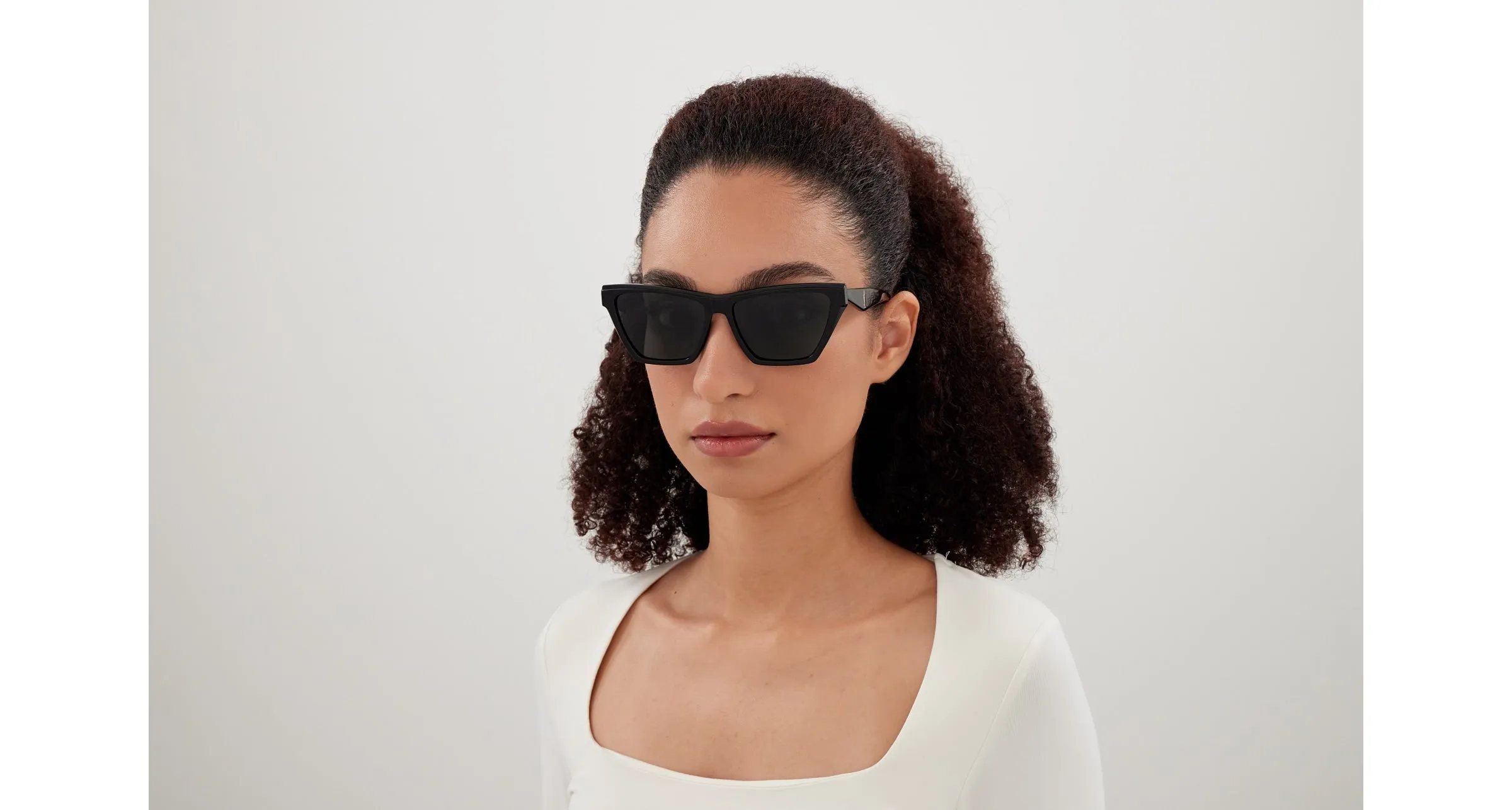 SAINT LAURENT SL M103 005 Occhiali da sole Acetato Nero Nero Cat Eye - immagine 4