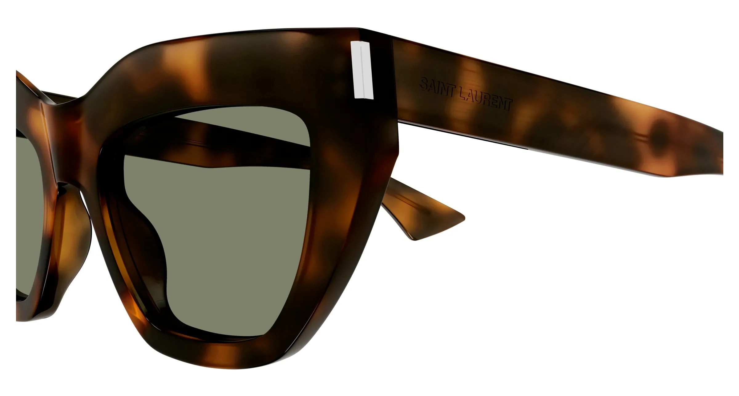 SAINT LAURENT SL 759 003 Occhiali da sole Acetato Havana Verde Cat Eye - immagine 3