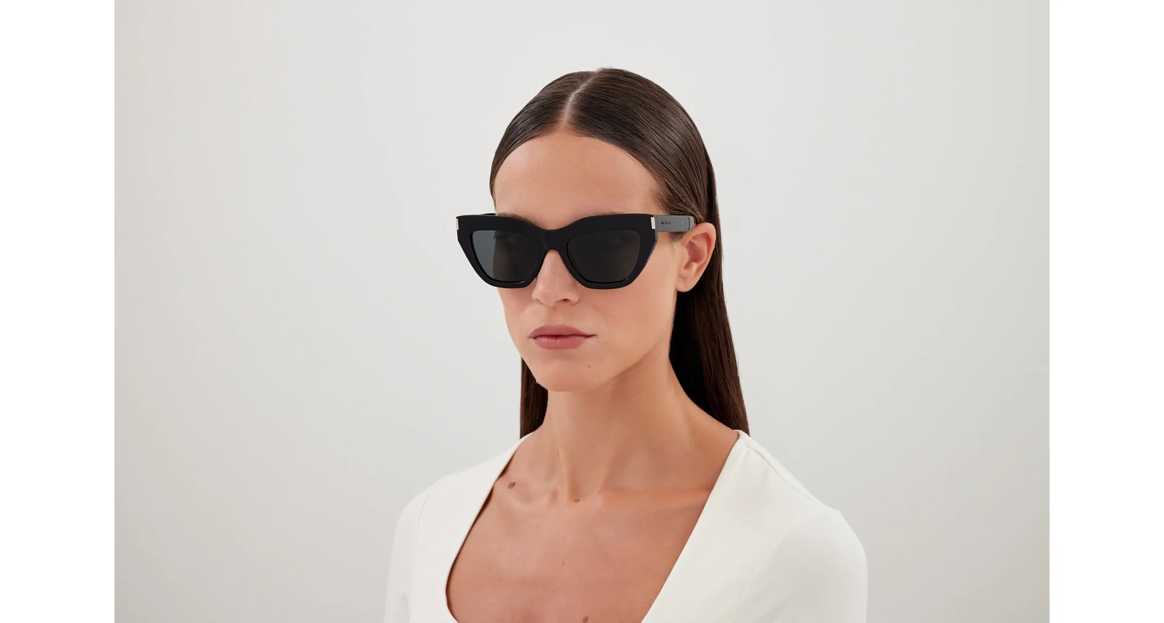 SAINT LAURENT SL 759 001 Occhiali da sole Acetato Nero Nero Cat Eye - immagine 4