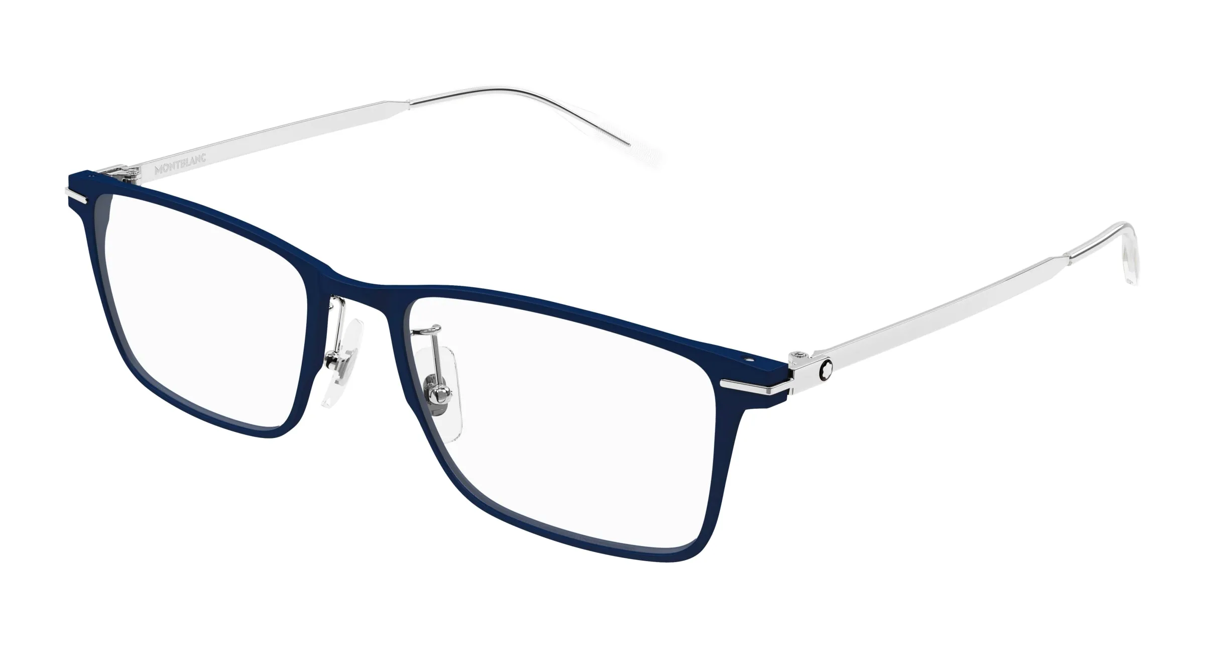 Montblanc MB0396ON 009 Montature da vista Blu Trasparente Squadrata - immagine 1