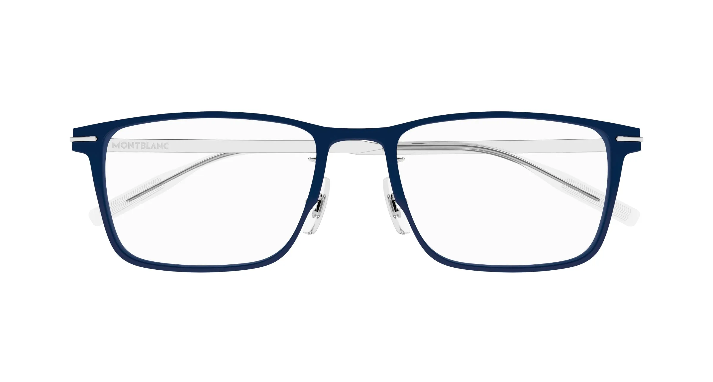 Montblanc MB0396ON 009 Montature da vista Blu Trasparente Squadrata - immagine 2