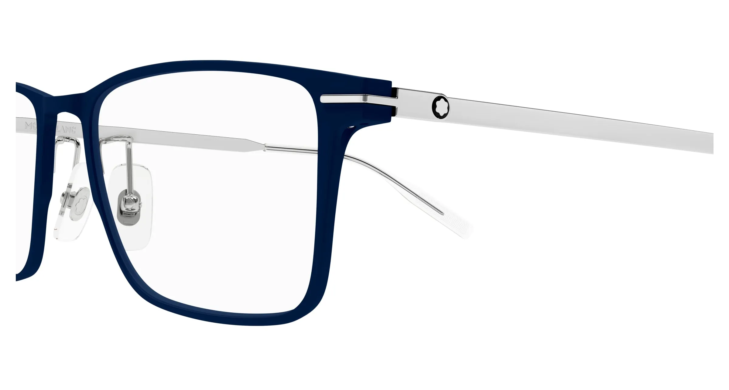 Montblanc MB0396ON 009 Montature da vista Blu Trasparente Squadrata - immagine 3