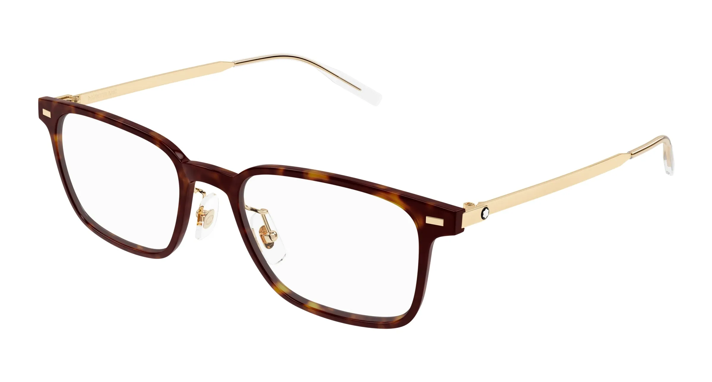 Montblanc MB0394ON 007 Montature da vista Iniettato Havana Trasparente Squadrata - immagine 1