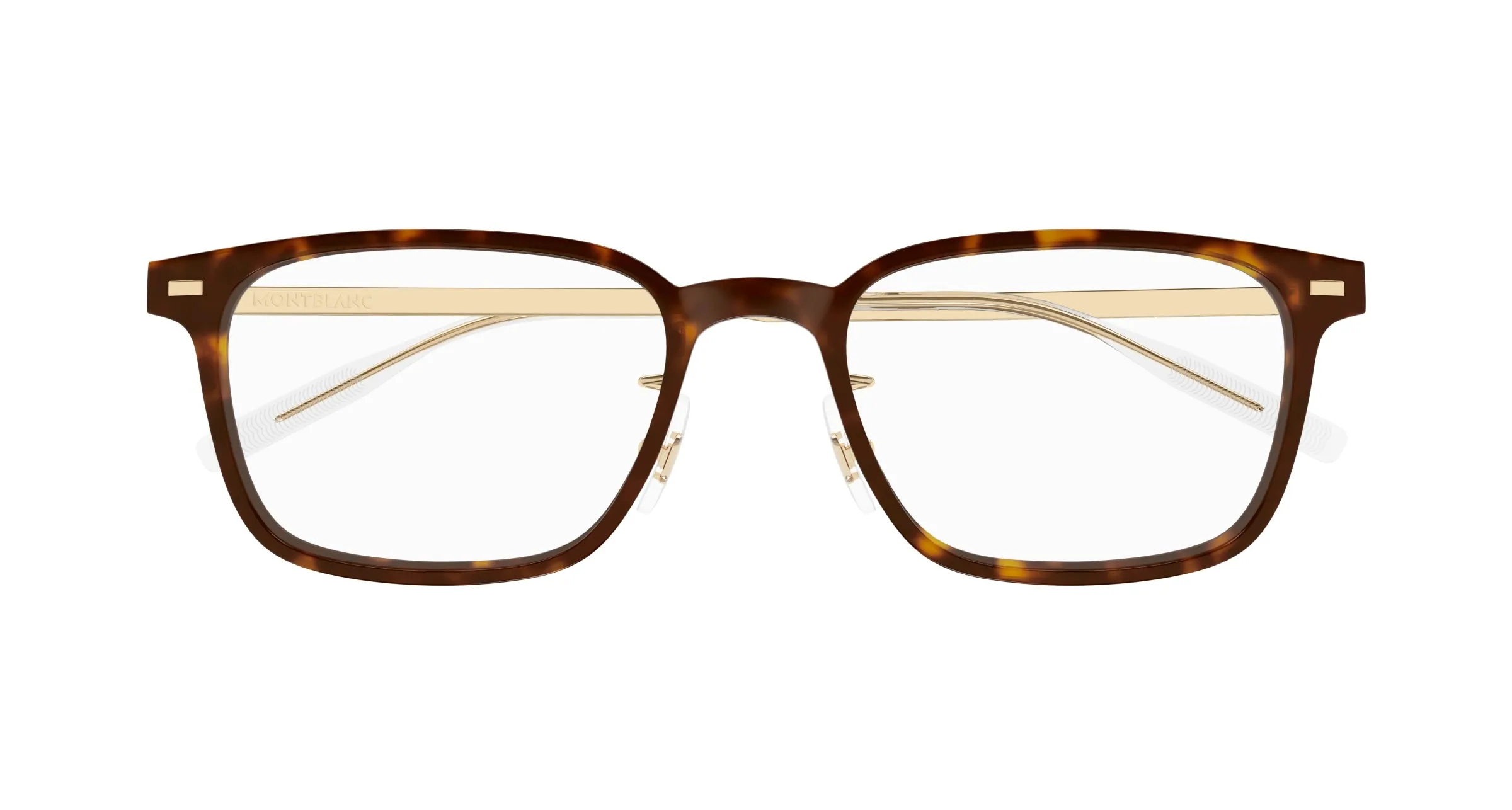 Montblanc MB0394ON 007 Montature da vista Iniettato Havana Trasparente Squadrata - immagine 2