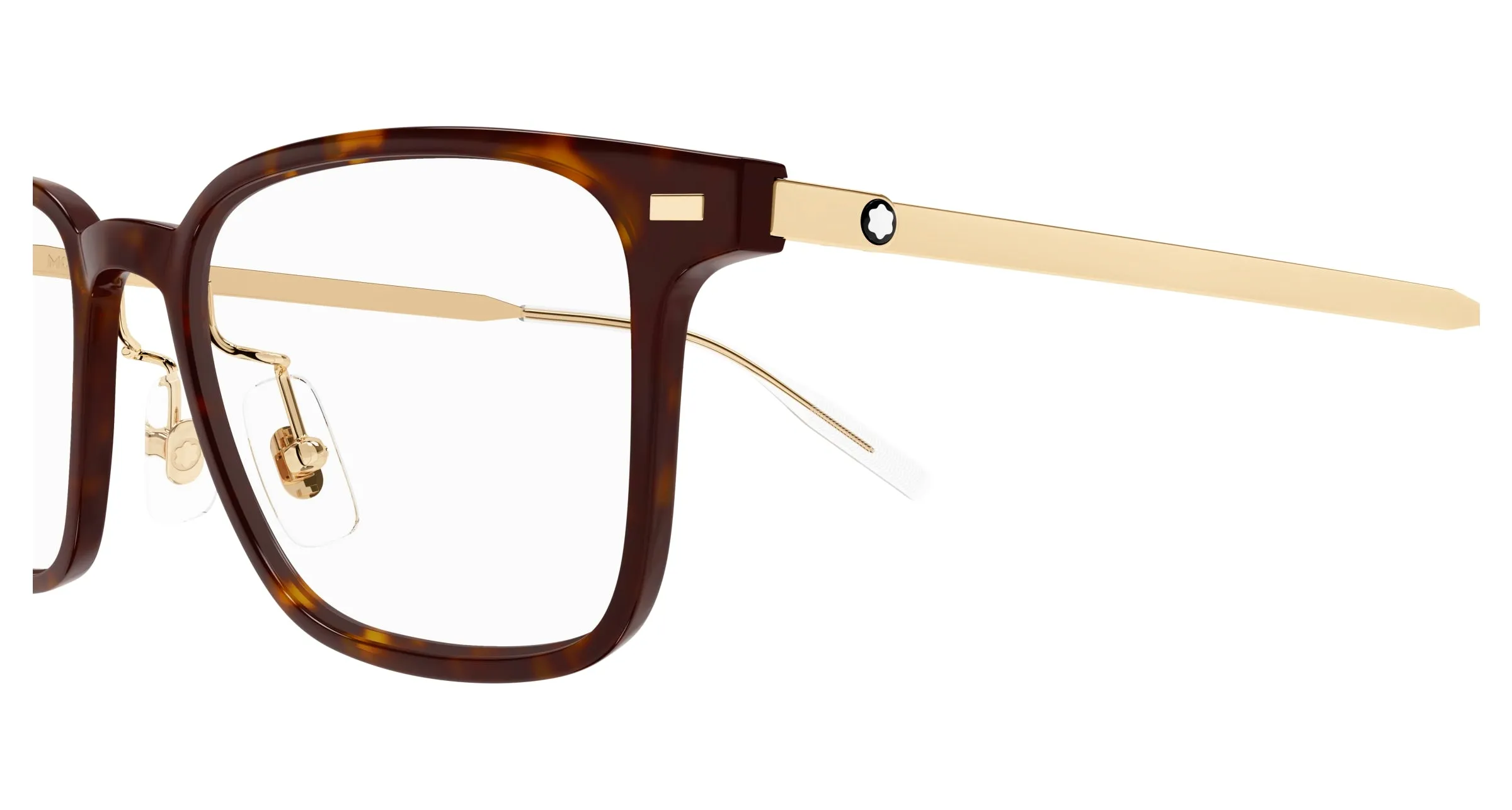 Montblanc MB0394ON 007 Montature da vista Iniettato Havana Trasparente Squadrata - immagine 3