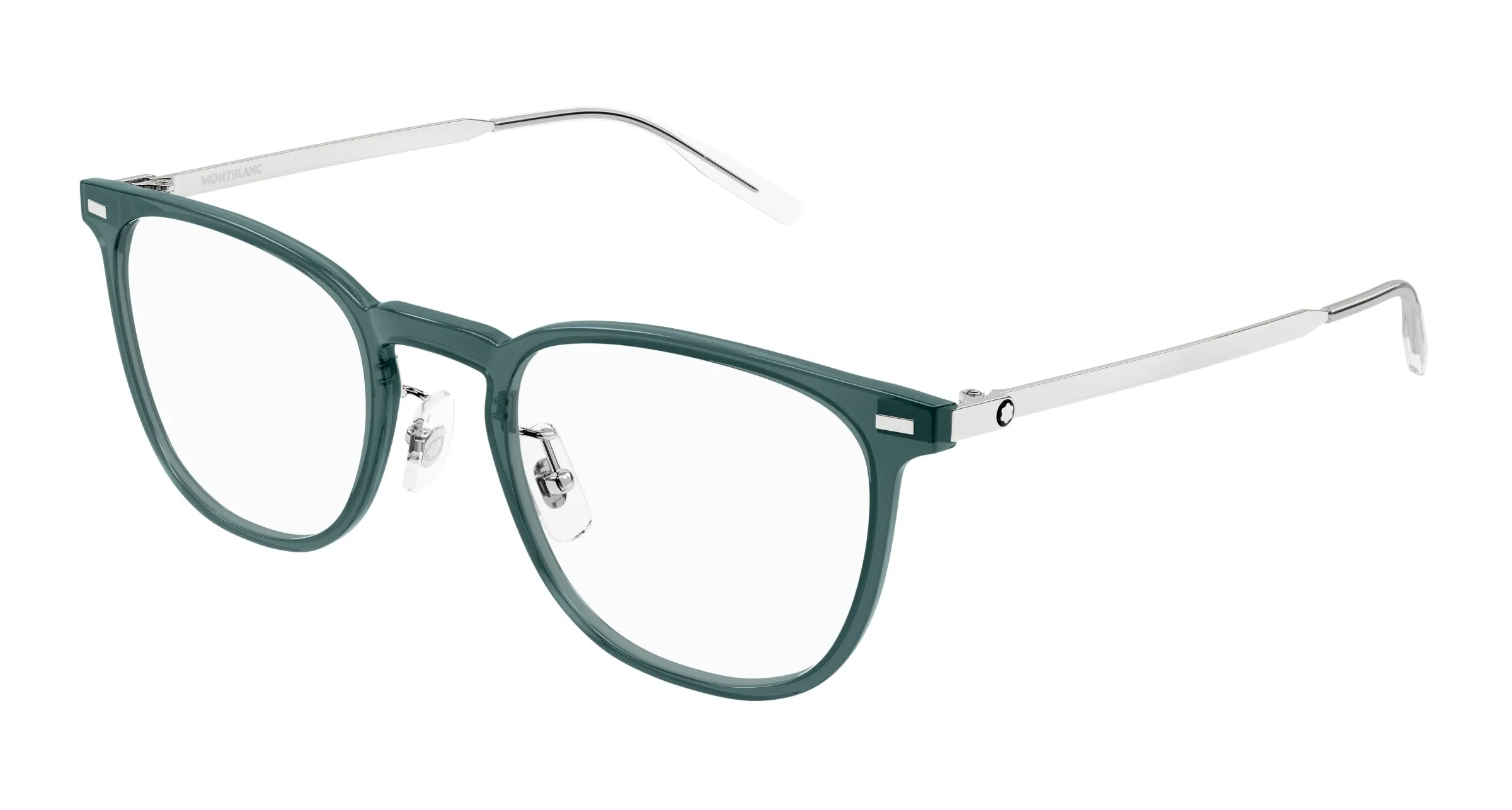 Montblanc MB0393ON 004 Montature da vista Iniettato Grigio Trasparente Squadrata - immagine 1