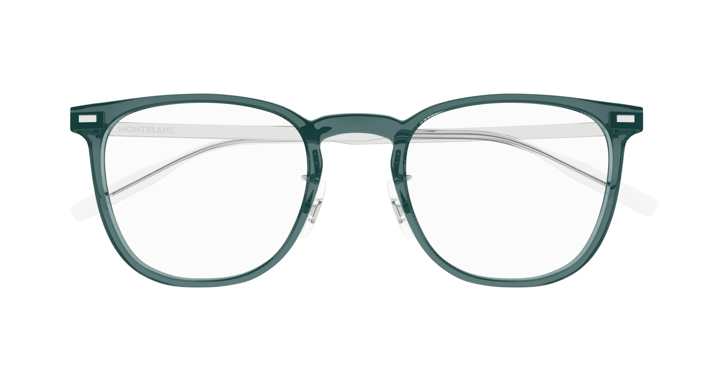 Montblanc MB0393ON 004 Montature da vista Iniettato Grigio Trasparente Squadrata - immagine 2