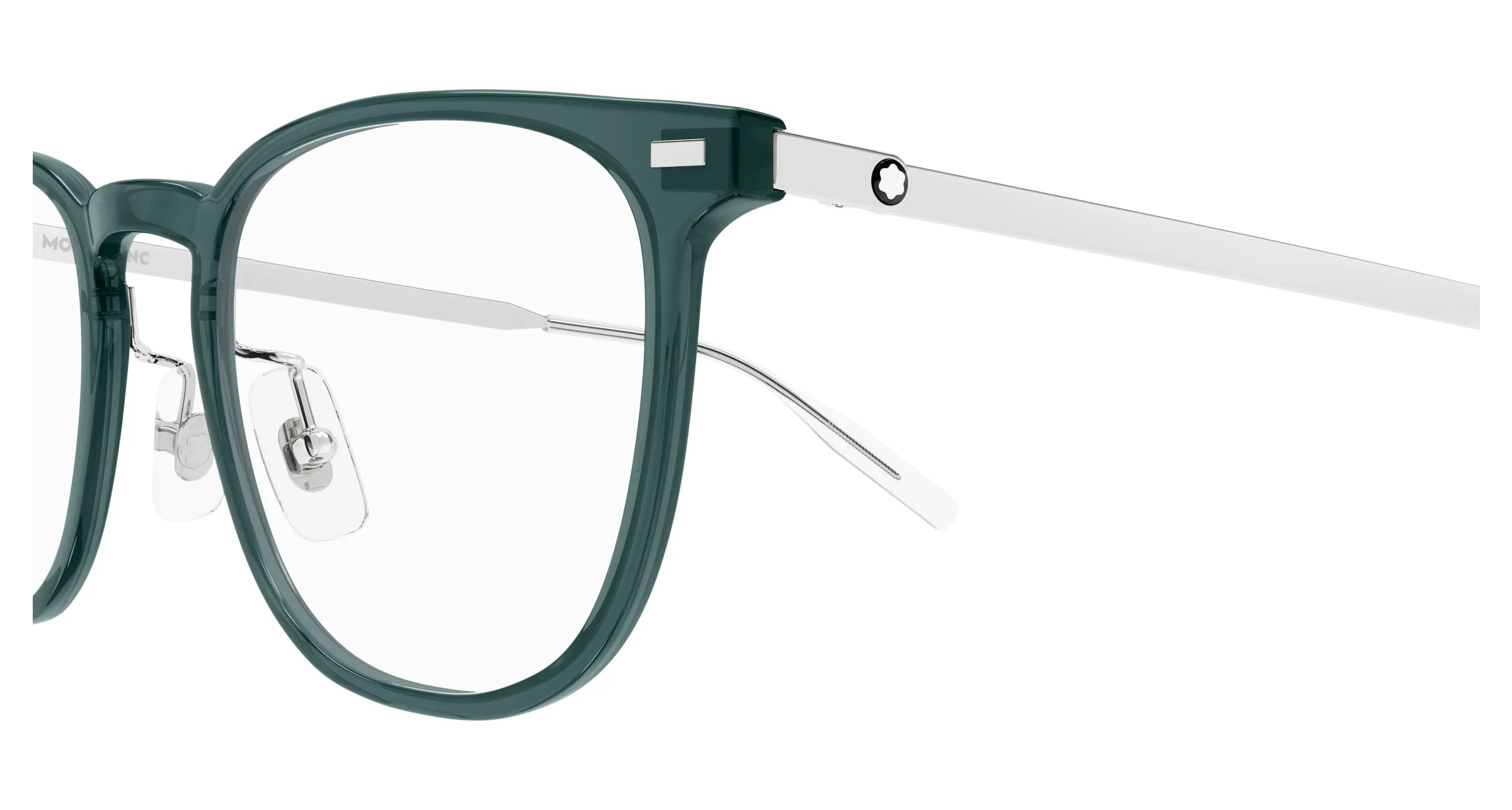 Montblanc MB0393ON 004 Montature da vista Iniettato Grigio Trasparente Squadrata - immagine 3