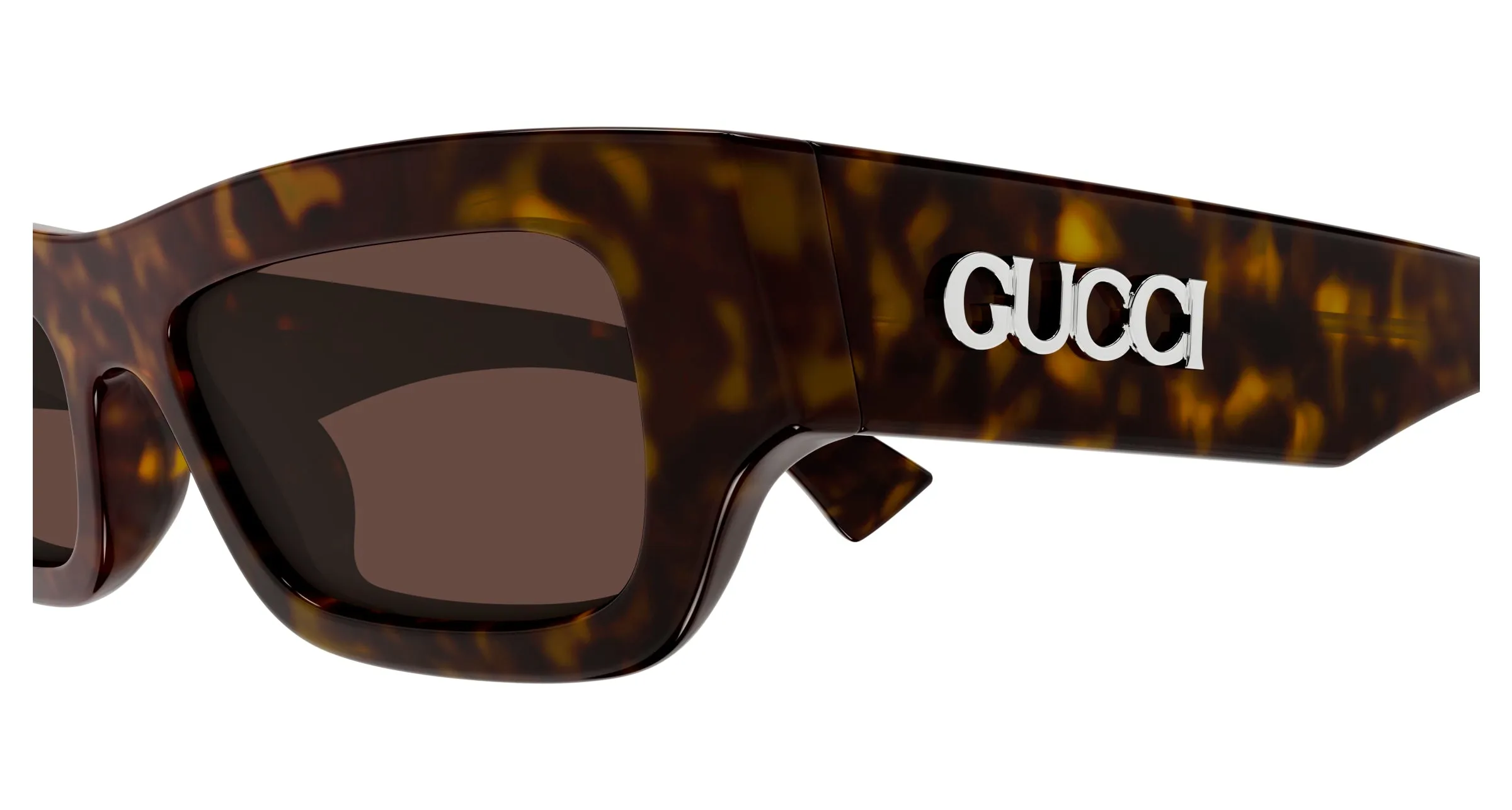 Gucci GG1839S 002 Occhiali da sole Acetato Havana Marrone Squadrata - immagine 3
