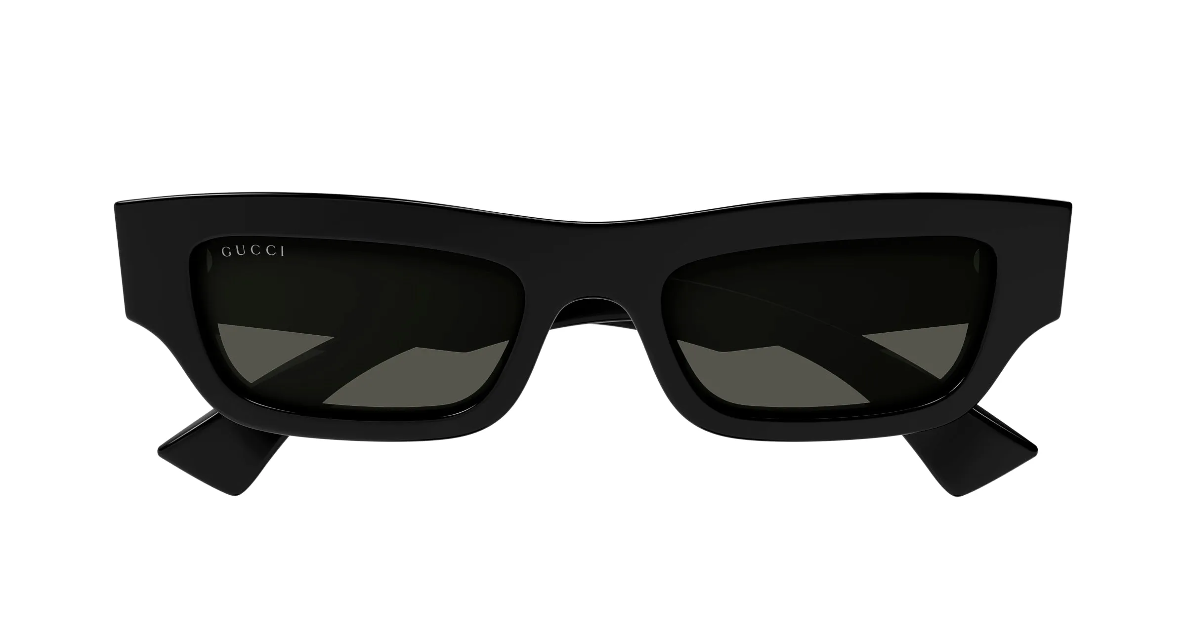 Gucci GG1839S 001 Occhiali da sole Acetato Nero Grigio Squadrata - immagine 2