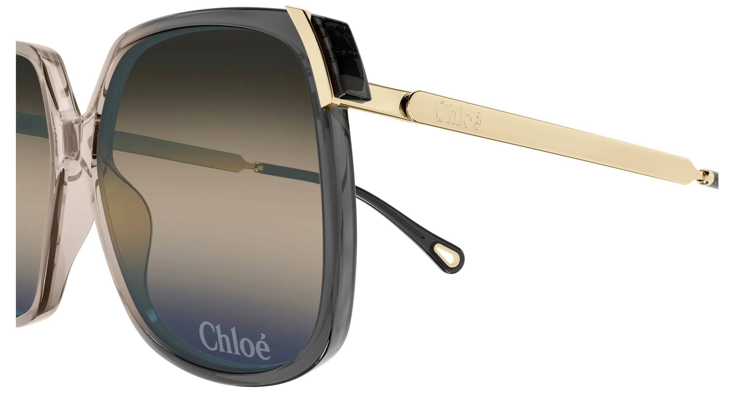 Chloé CH0286S 009 Occhiali da sole Acetato Grigio Blu Squadrata - immagine 3