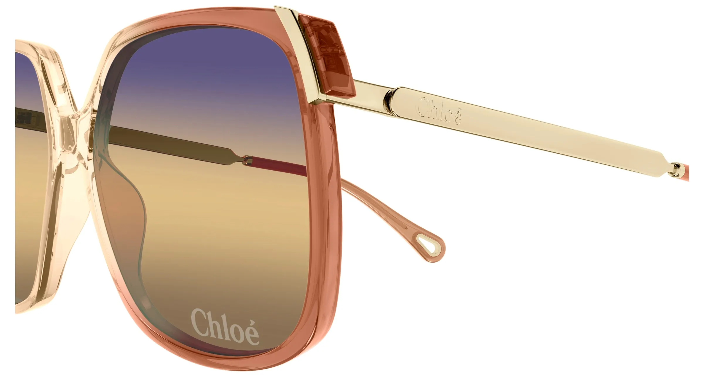 Chloé CH0286S 007 Occhiali da sole Acetato Arancione Squadrata - immagine 3
