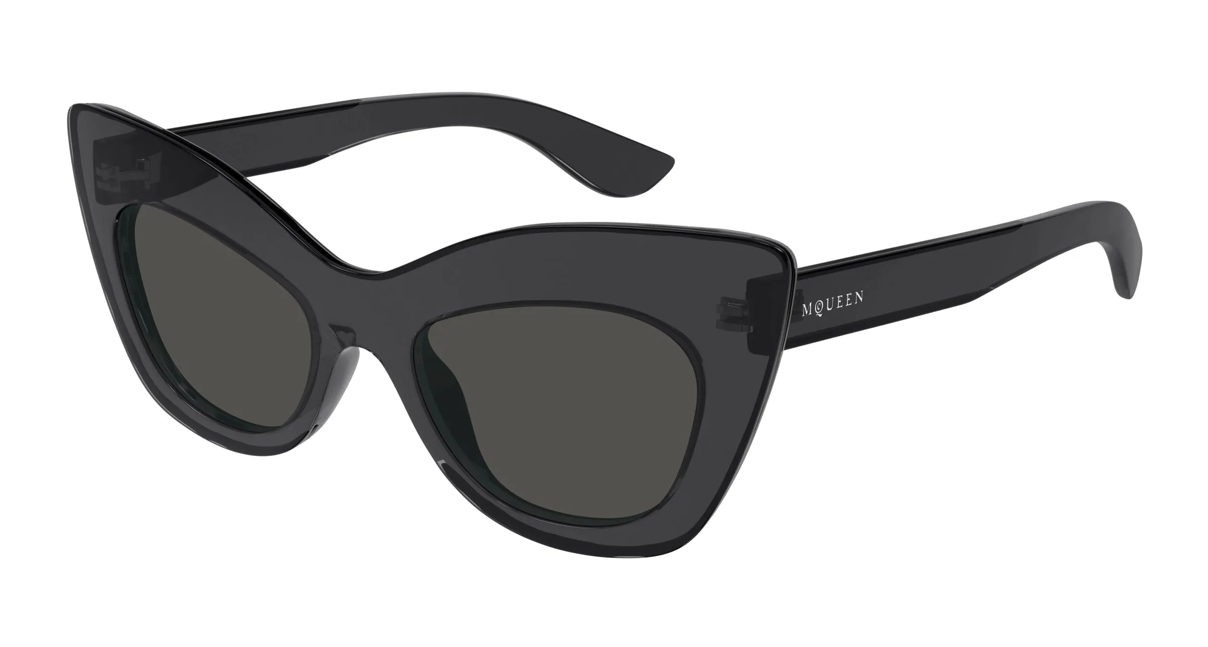 Alexander McQueen AM0516S 003 Occhiali da sole Bio-iniettato Grigio Grigio Cat Eye - immagine 1