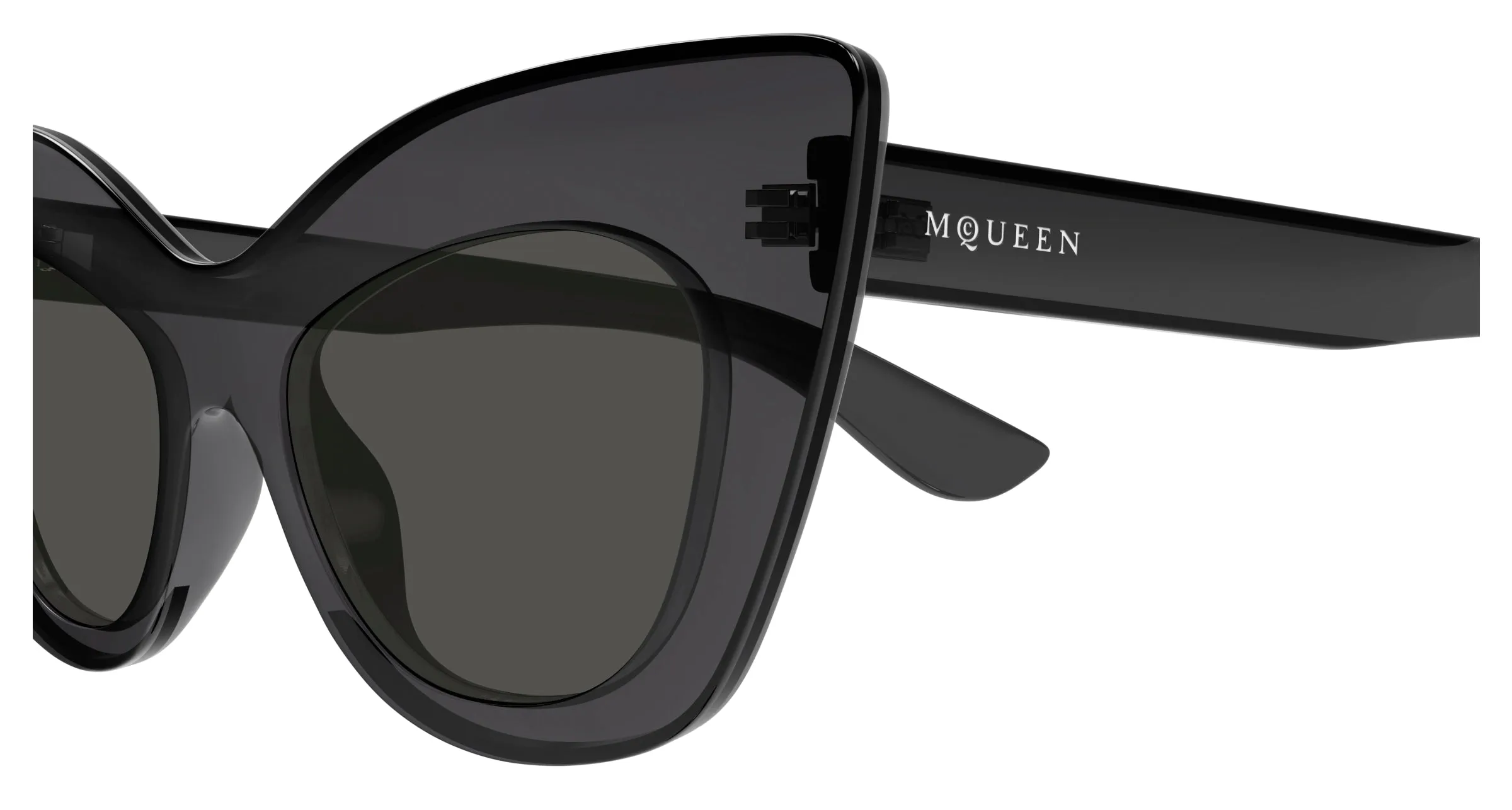 Alexander McQueen AM0516S 003 Occhiali da sole Bio-iniettato Grigio Grigio Cat Eye - immagine 3