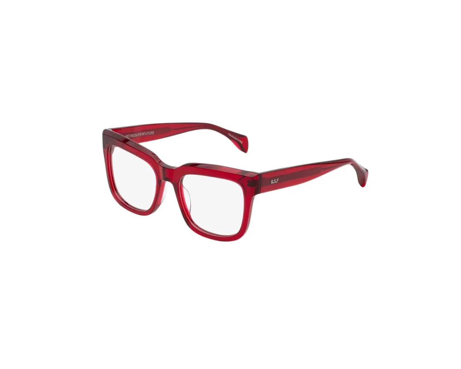 Retrosuperfuture 5M4 NUMERO 136 ROSSISSIMO Montature da vista Acetato Rosso Squadrata - immagine 1