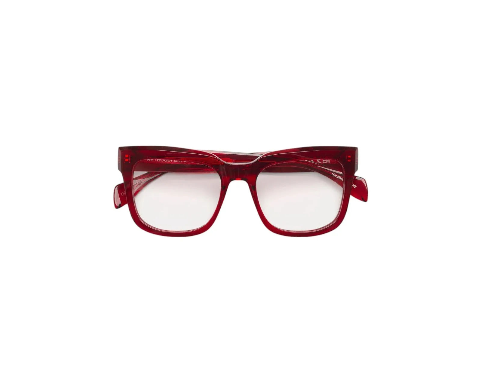 Retrosuperfuture 5M4 NUMERO 136 ROSSISSIMO Montature da vista Acetato Rosso Squadrata - immagine 2