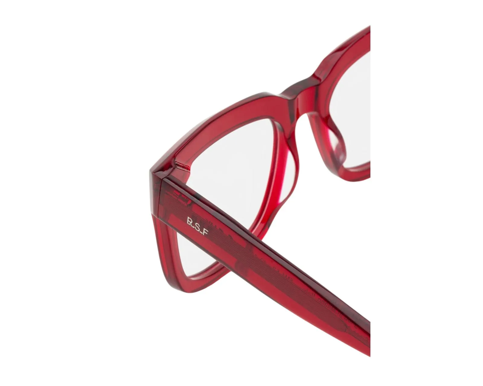 Retrosuperfuture 5M4 NUMERO 136 ROSSISSIMO Montature da vista Acetato Rosso Squadrata - immagine 3