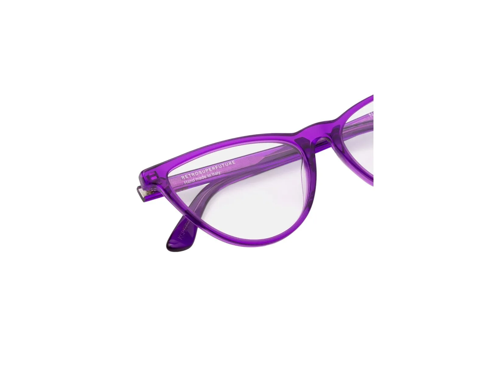 Retrosuperfuture KCR NUMERO 135 VIOLISSIMO Montature da vista Acetato Viola Cat Eye - immagine 3