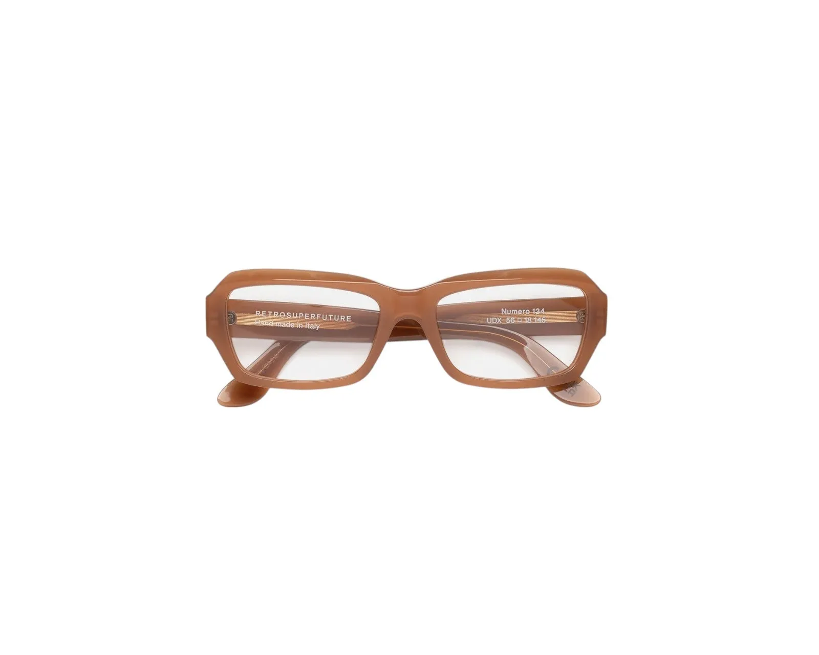 Retrosuperfuture UDX NUMERO 134 COLA Montature da vista Acetato Marrone Squadrata - immagine 2
