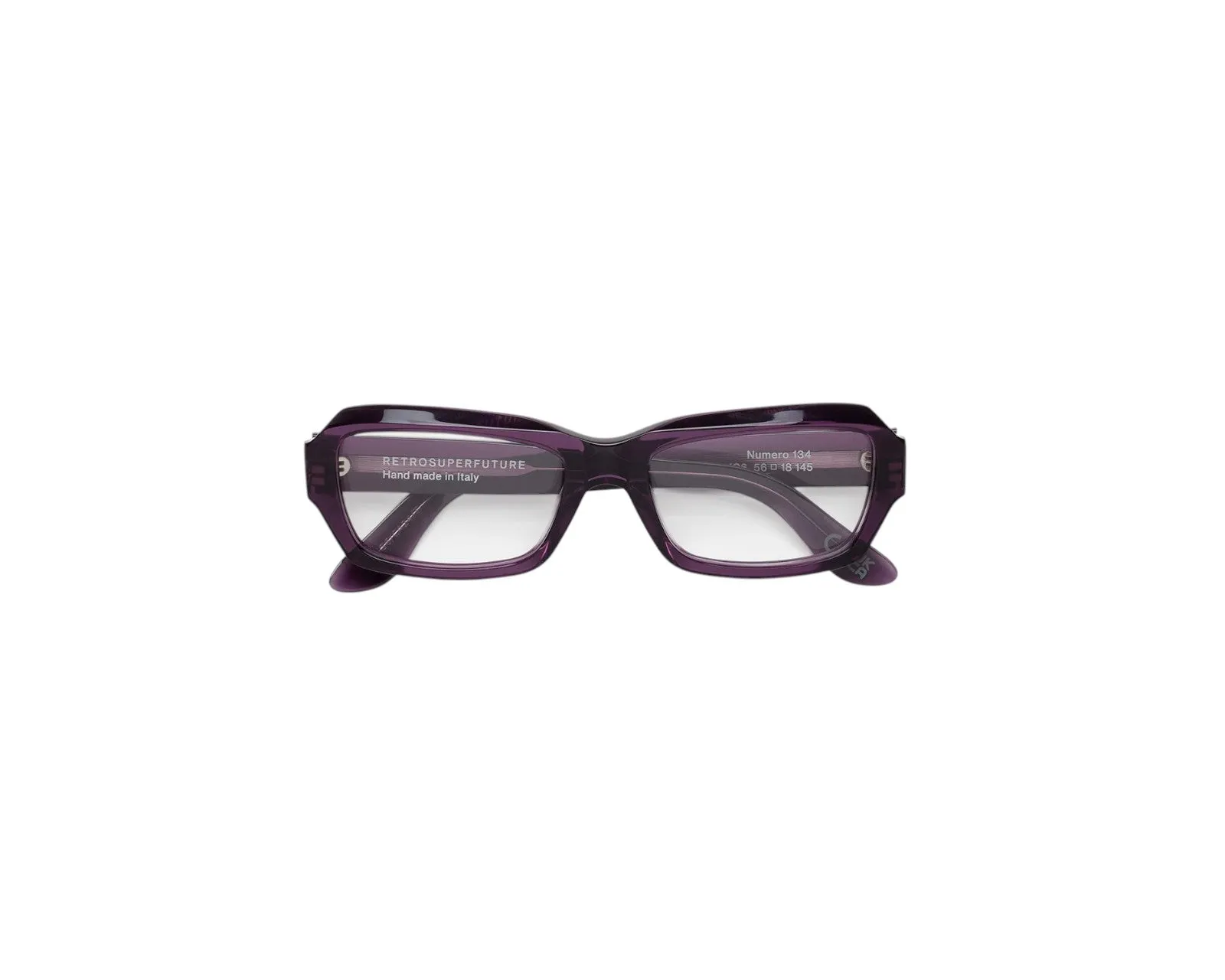 Retrosuperfuture JG6 NUMERO 134 MELANZANA Montature da vista Acetato Viola Squadrata - immagine 2