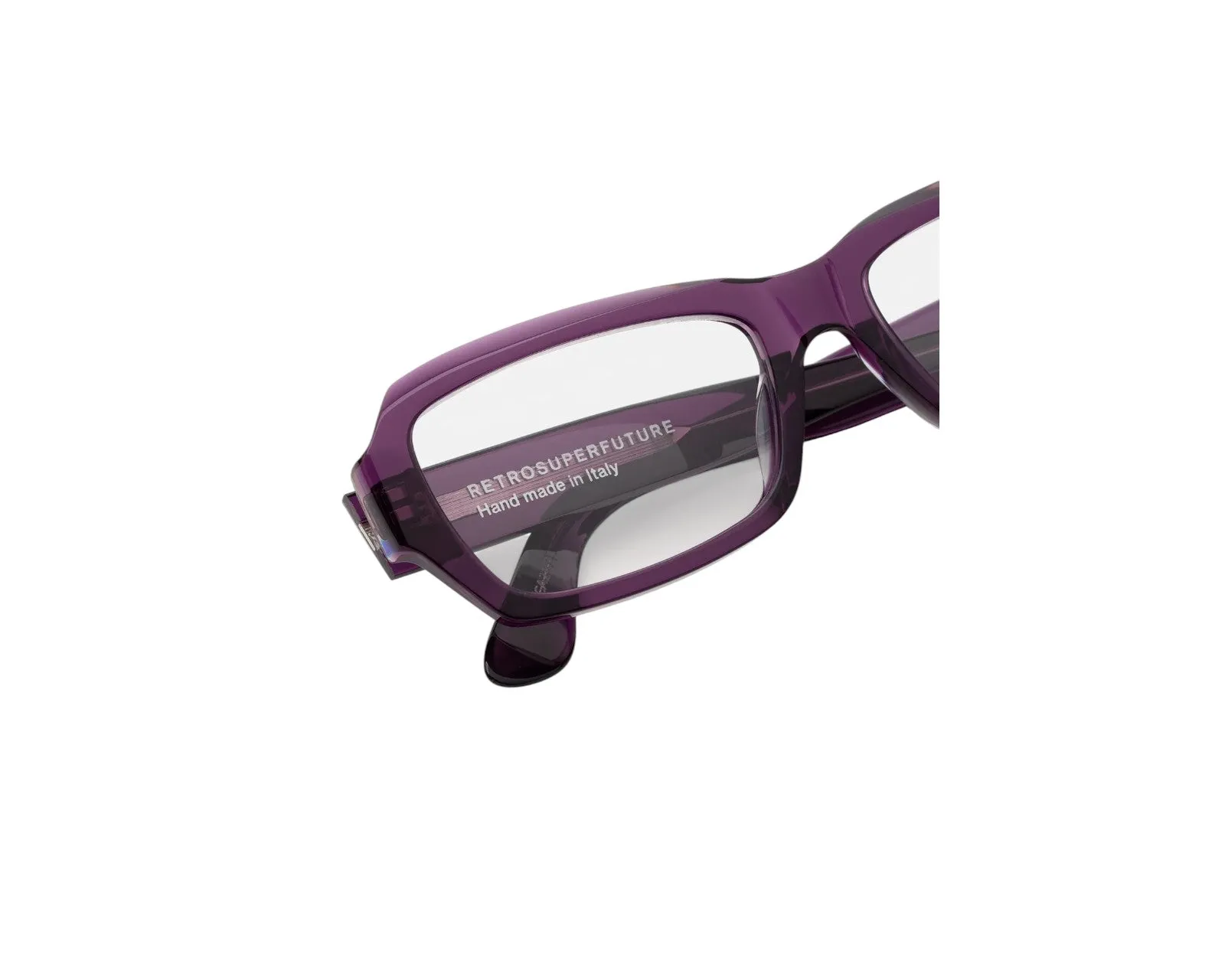 Retrosuperfuture JG6 NUMERO 134 MELANZANA Montature da vista Acetato Viola Squadrata - immagine 3
