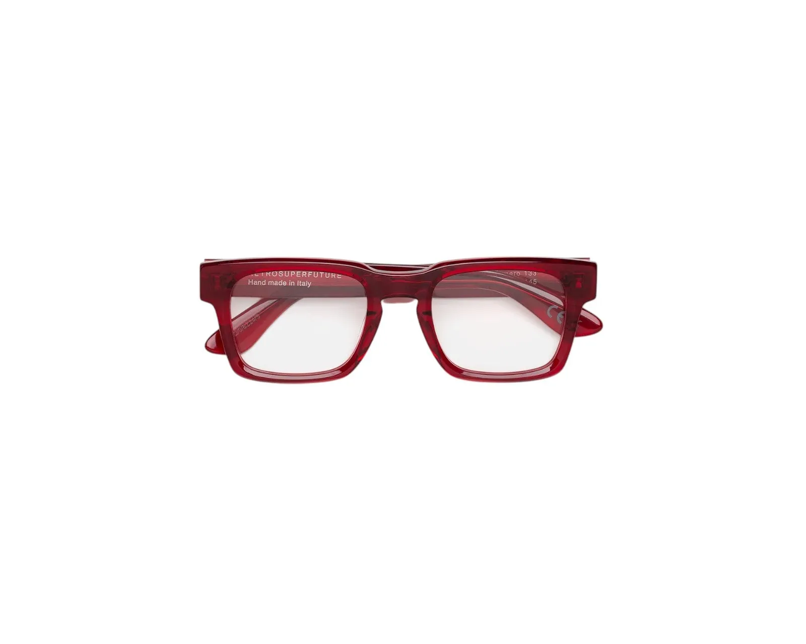 Retrosuperfuture 3FQ NUMERO 133 ROSSISSIMO Montature da vista Acetato Rosso Squadrata - immagine 2