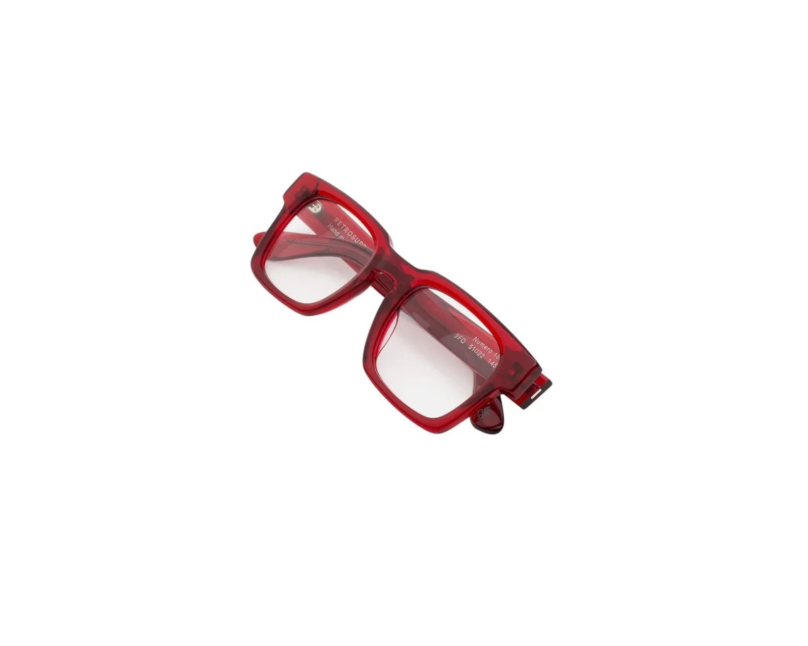 Retrosuperfuture 3FQ NUMERO 133 ROSSISSIMO Montature da vista Acetato Rosso Squadrata - immagine 3