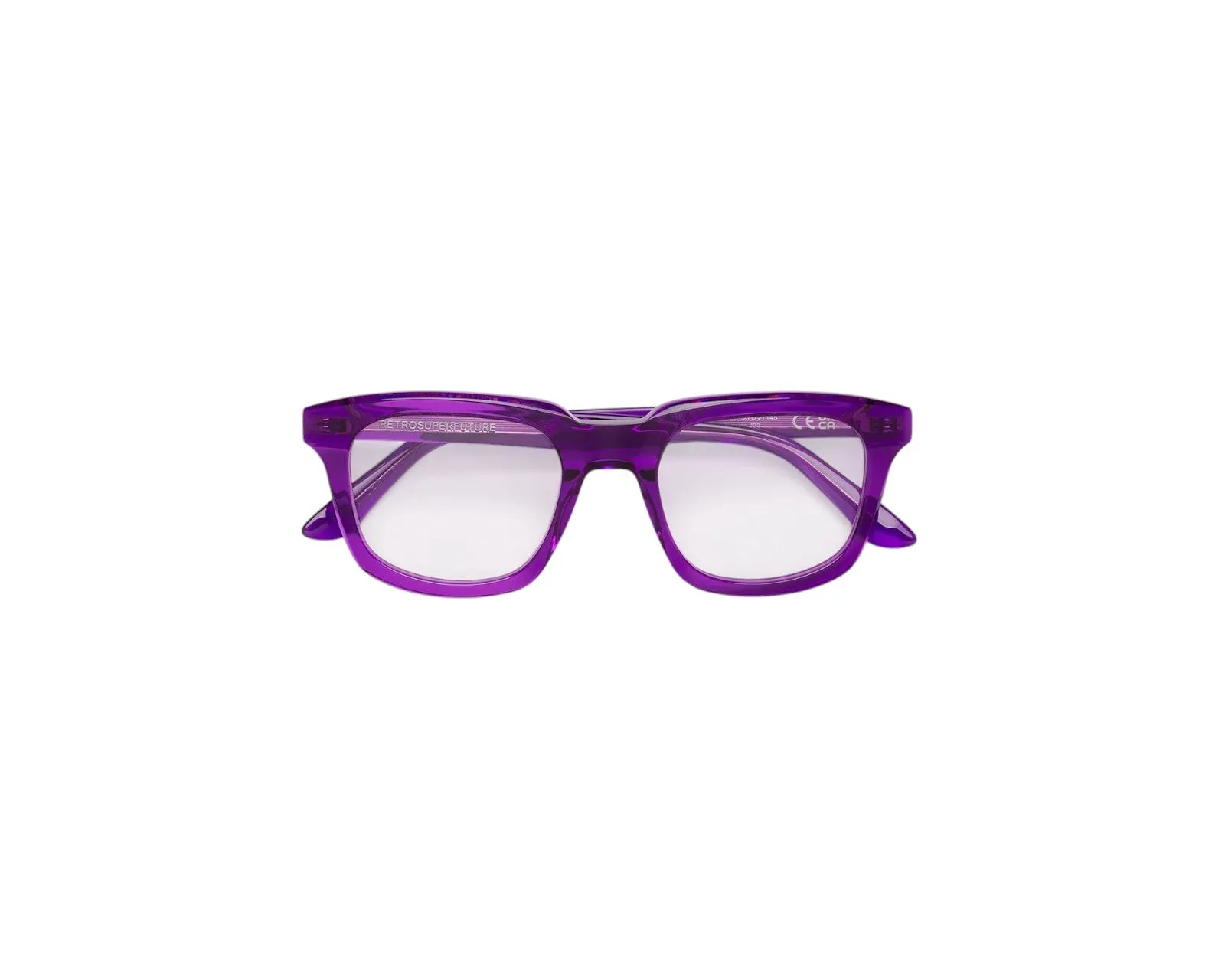 Retrosuperfuture 6QK NUMERO 132 VIOLISSIMO Montature da vista Acetato Viola Squadrata - immagine 2