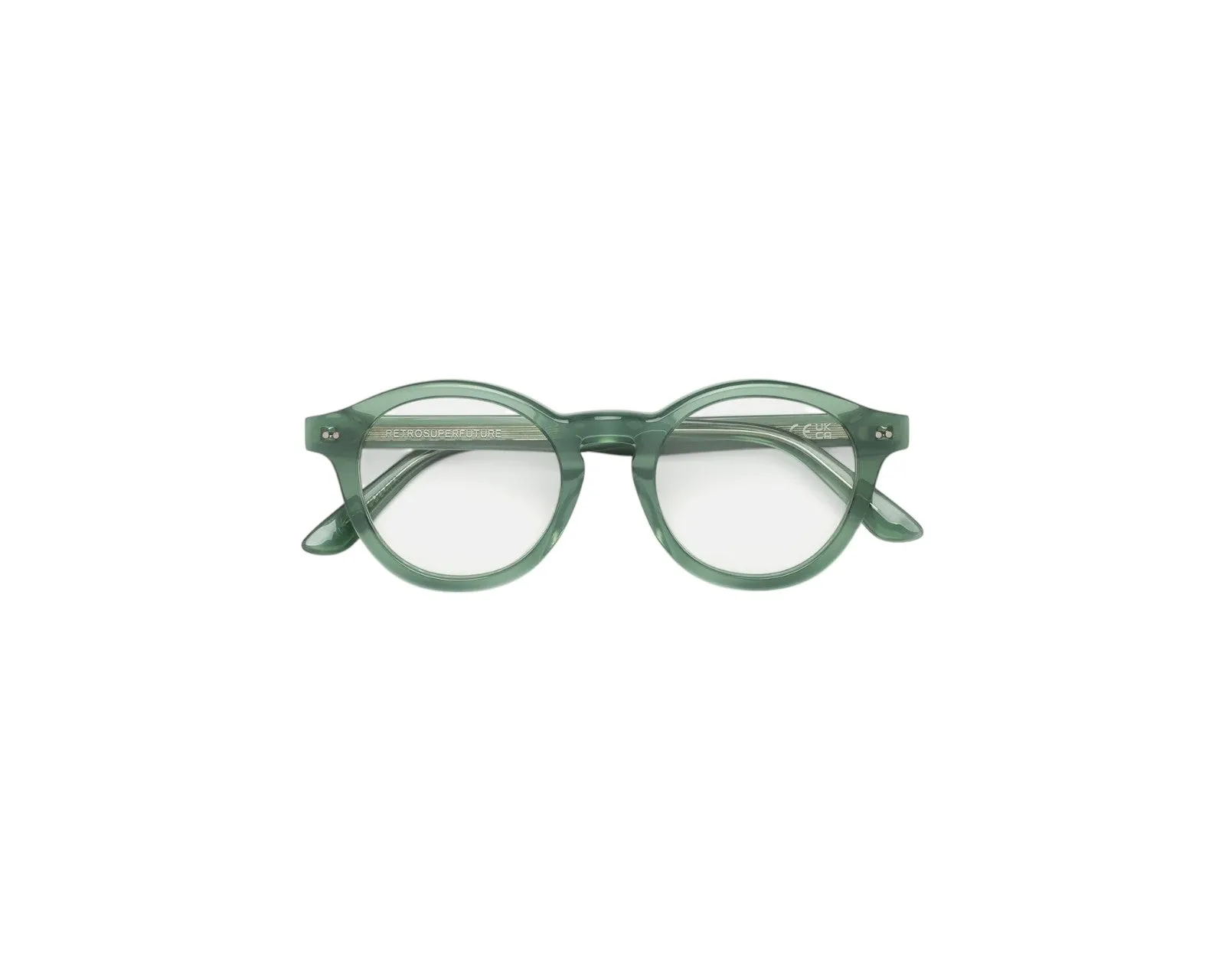 Retrosuperfuture WND NUMERO 129 SALVIA Montature da vista Acetato Verde Rotonda - immagine 2