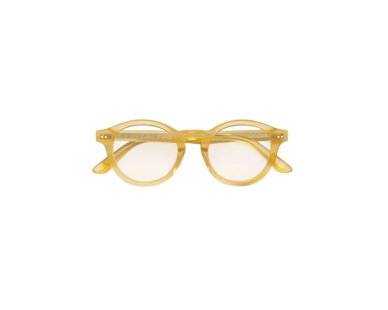Retrosuperfuture KW5 NUMERO 129 COZY Montature da vista Acetato Giallo Rotonda - immagine 2