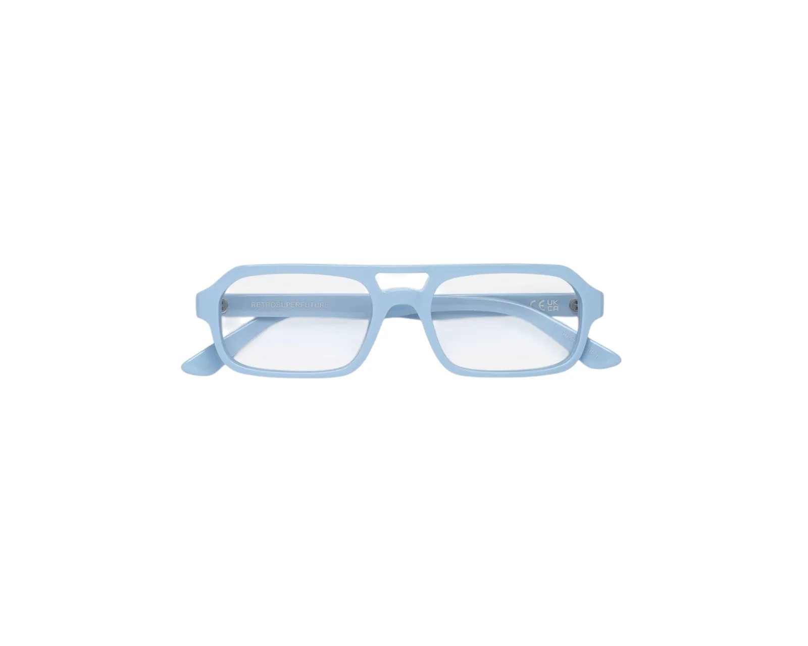 Retrosuperfuture A7Y NUMERO 128 AZZURRO Montature da vista Acetato Azzurro Squadrata - immagine 2