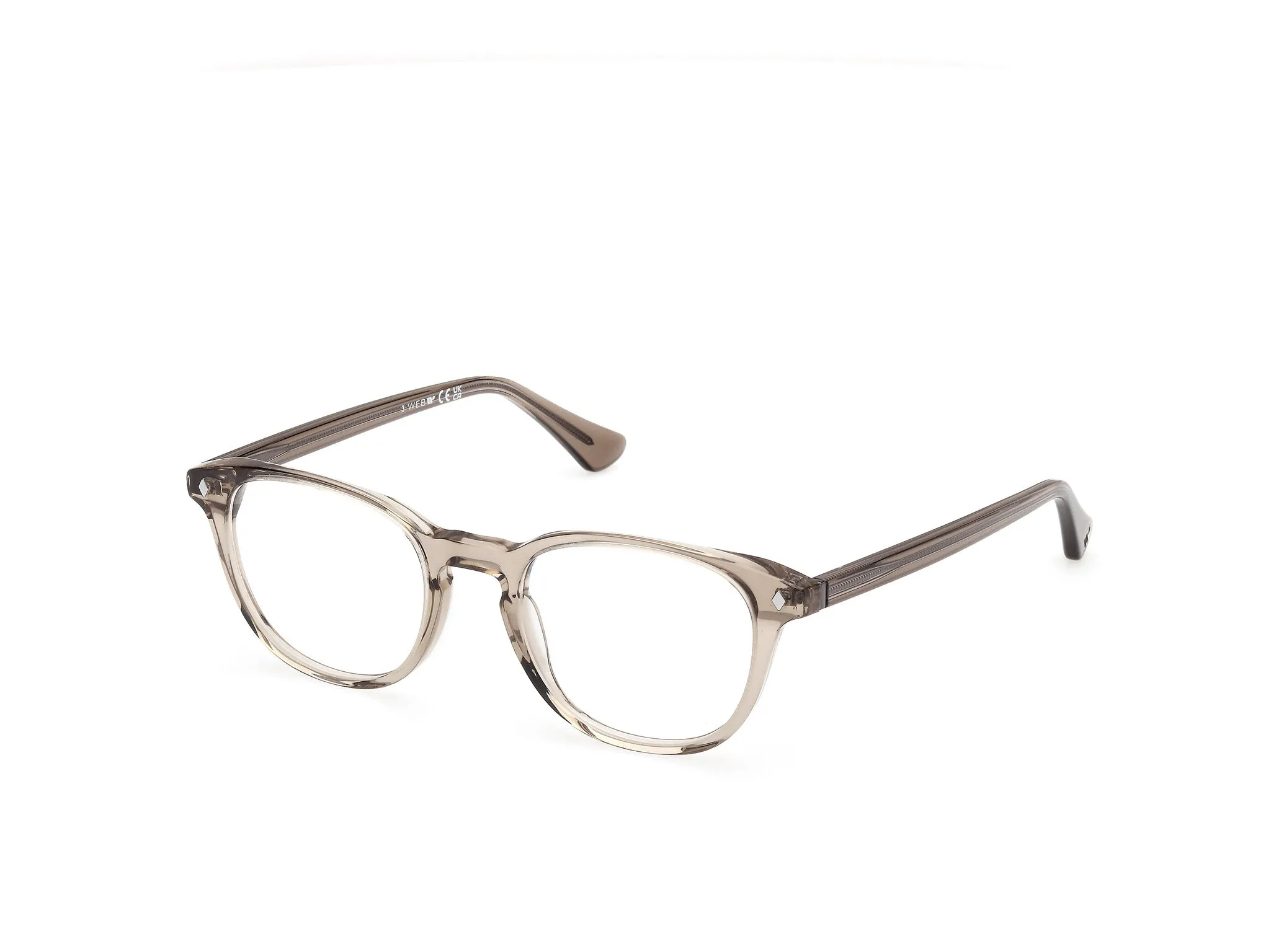 Web WE5455 57 Montature da vista Acetato Beige Rotonda Normale - immagine 1