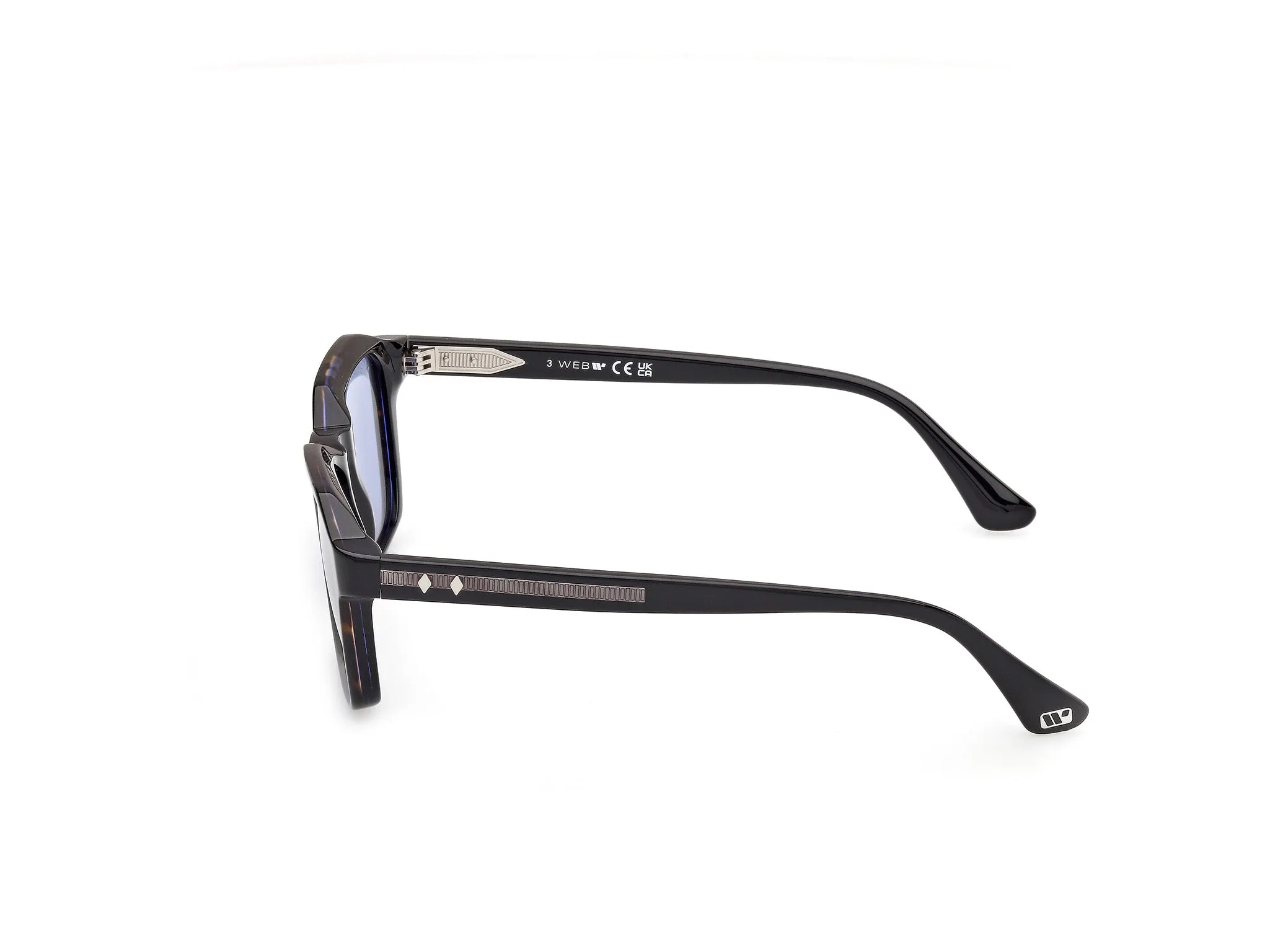Web WE0385 56V Occhiali da sole Acetato Havana Blu Squadrata Normale - immagine 3