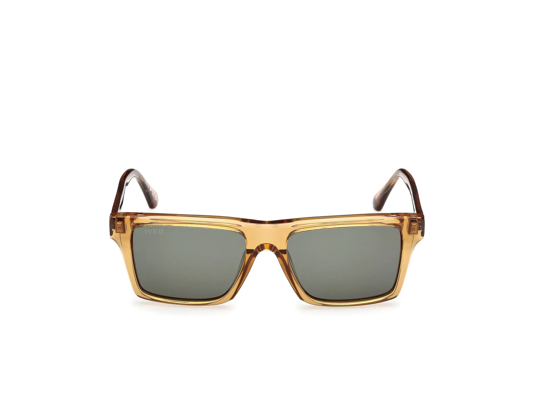 Web WE0383 39N Occhiali da sole Acetato Giallo Verde Squadrata Normale - immagine 2