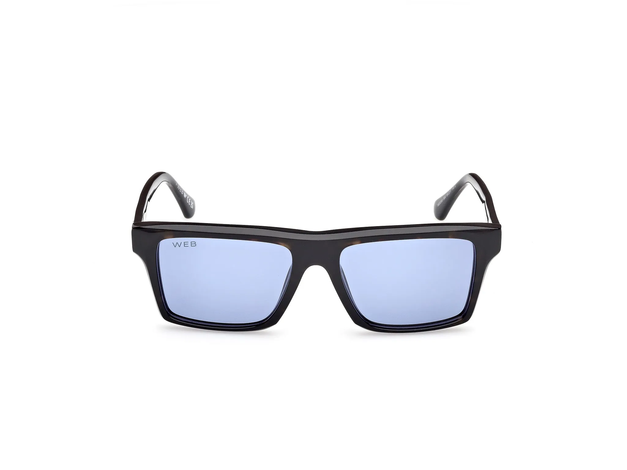 Web WE0383 56V Occhiali da sole Acetato Havana Blu Squadrata Normale - immagine 2