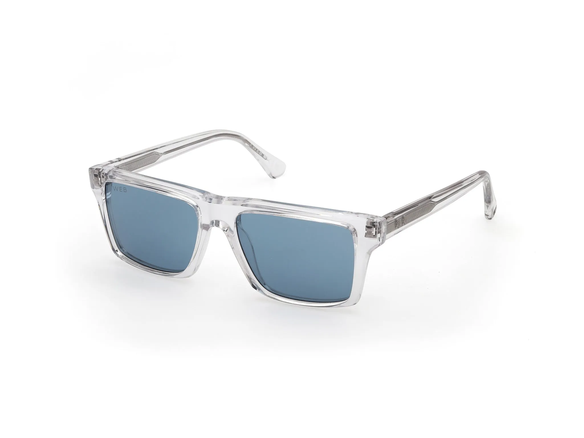 Web WE0383 26V Occhiali da sole Acetato Trasparente Blu Squadrata Normale - immagine 1