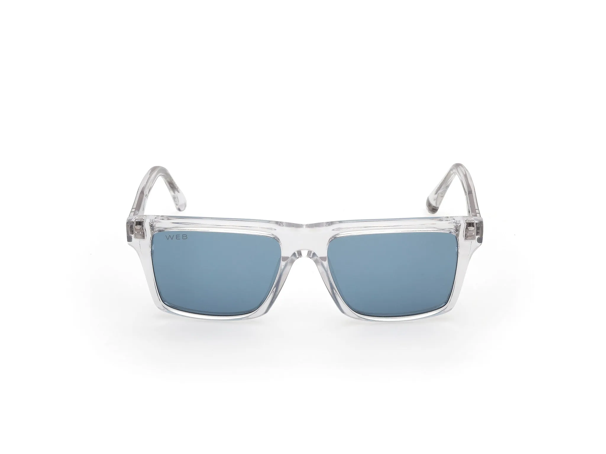 Web WE0383 26V Occhiali da sole Acetato Trasparente Blu Squadrata Normale - immagine 2
