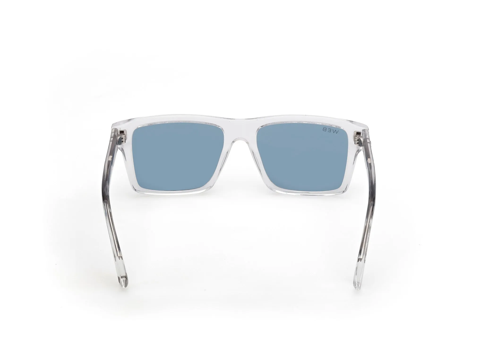 Web WE0383 26V Occhiali da sole Acetato Trasparente Blu Squadrata Normale - immagine 4