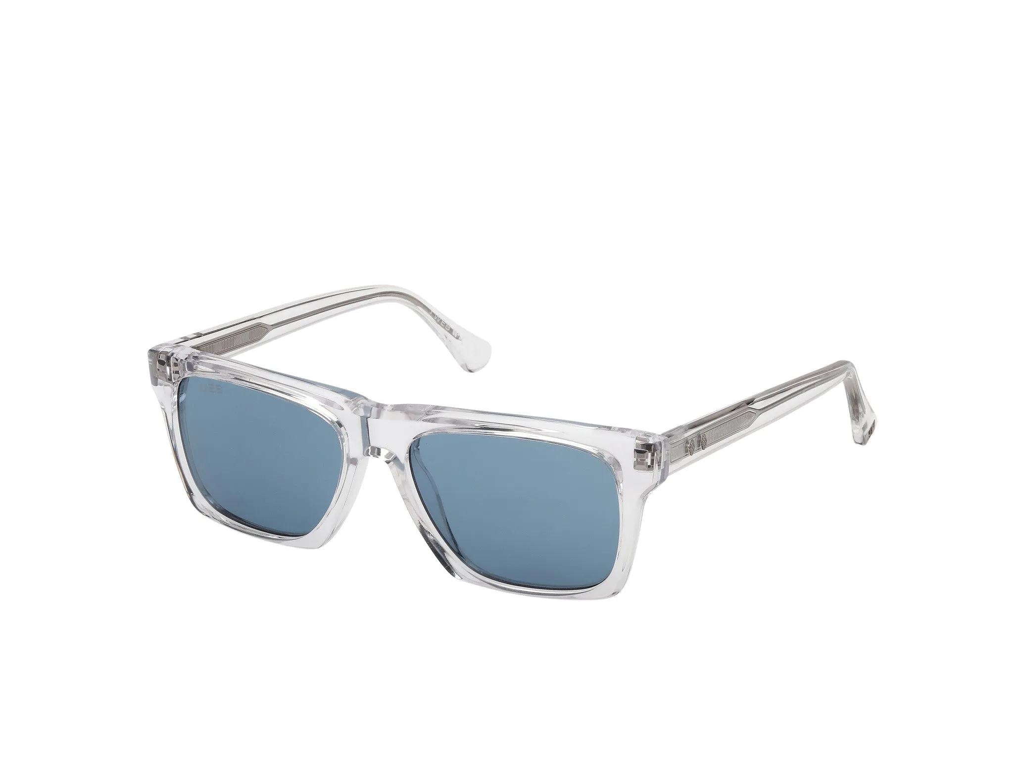 Web WE0382 26V Occhiali da sole Acetato Trasparente Blu Squadrata Normale - immagine 1