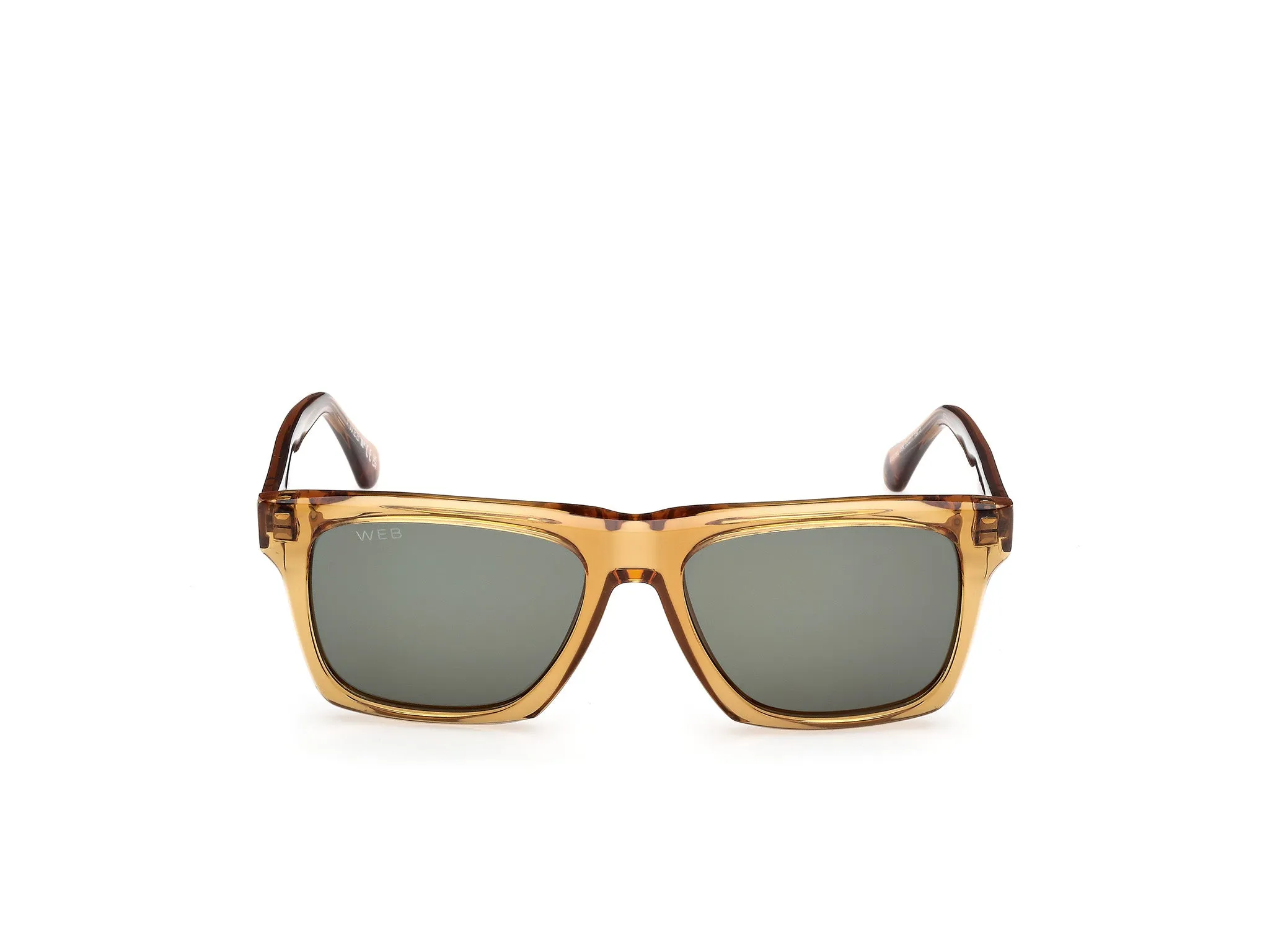 Web WE0382 39N Occhiali da sole Acetato Giallo Verde Squadrata Normale - immagine 2