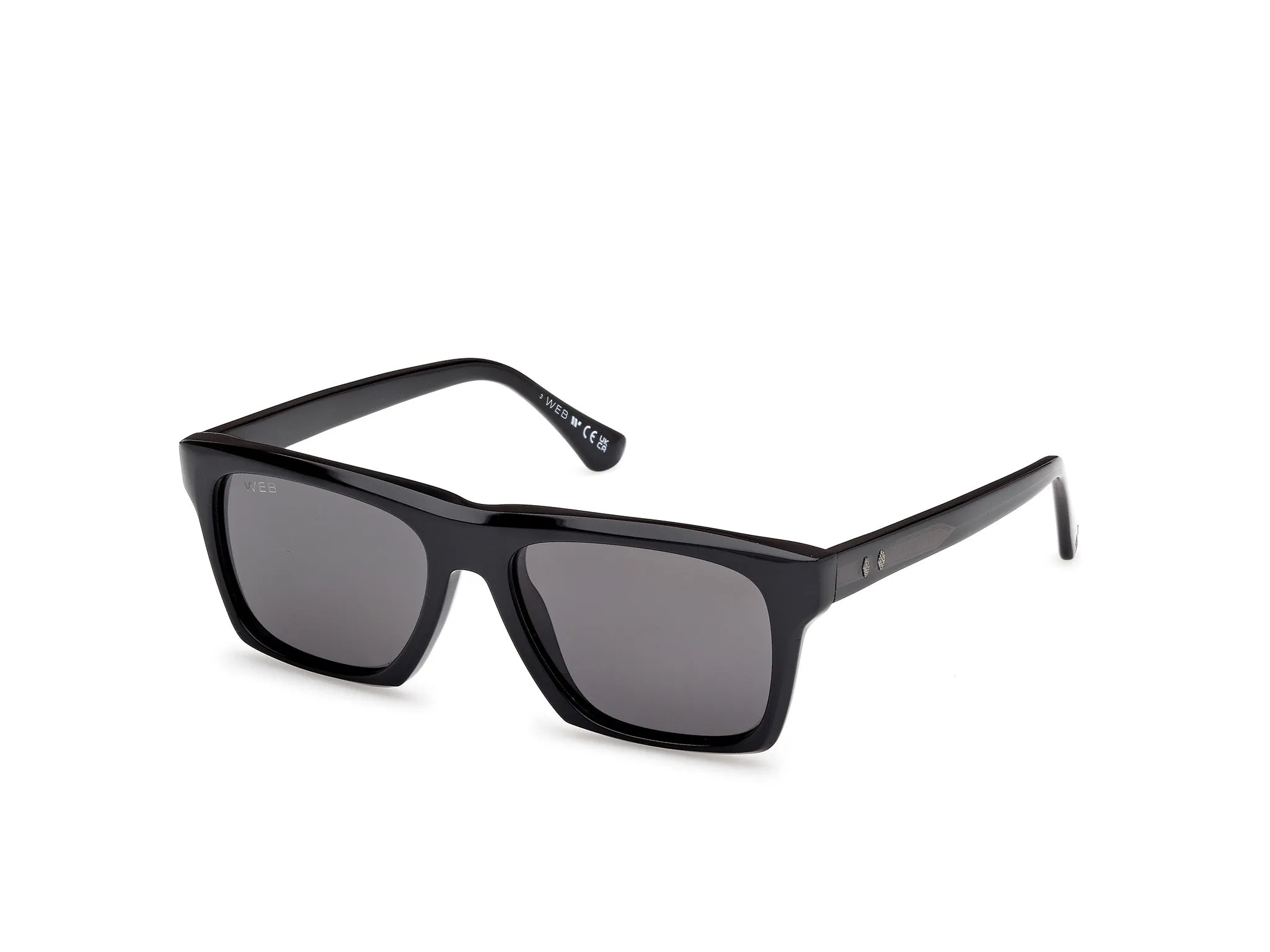 Web WE0382 05D Occhiali da sole Acetato Nero Fumo Squadrata Polarizzata - immagine 1