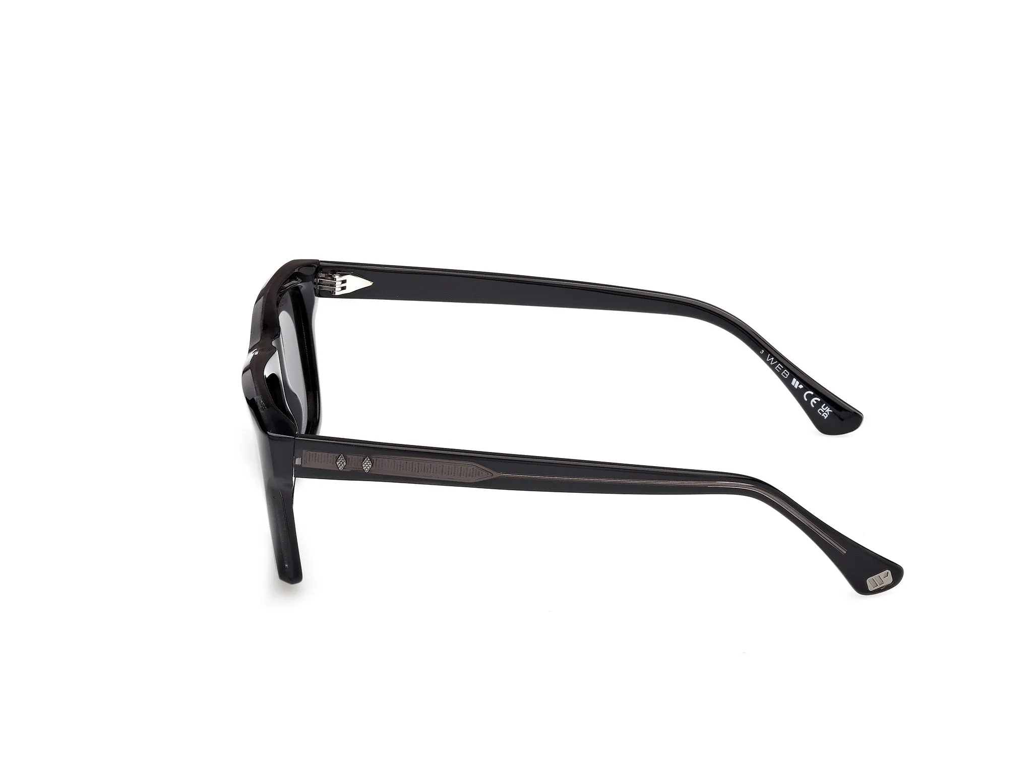 Web WE0382 05D Occhiali da sole Acetato Nero Fumo Squadrata Polarizzata - immagine 3