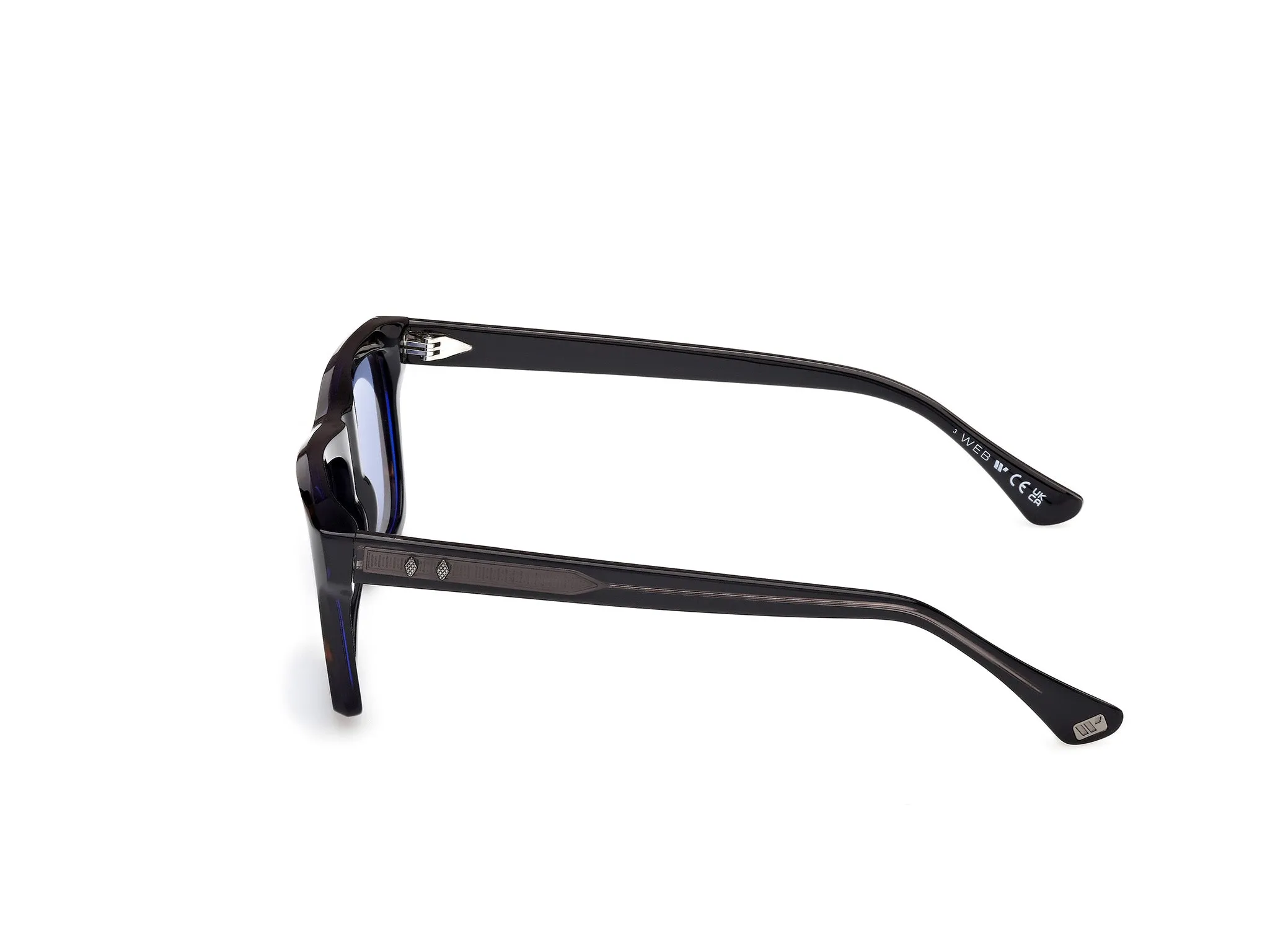 Web WE0382 56V Occhiali da sole Acetato Havana Blu Squadrata Normale - immagine 3