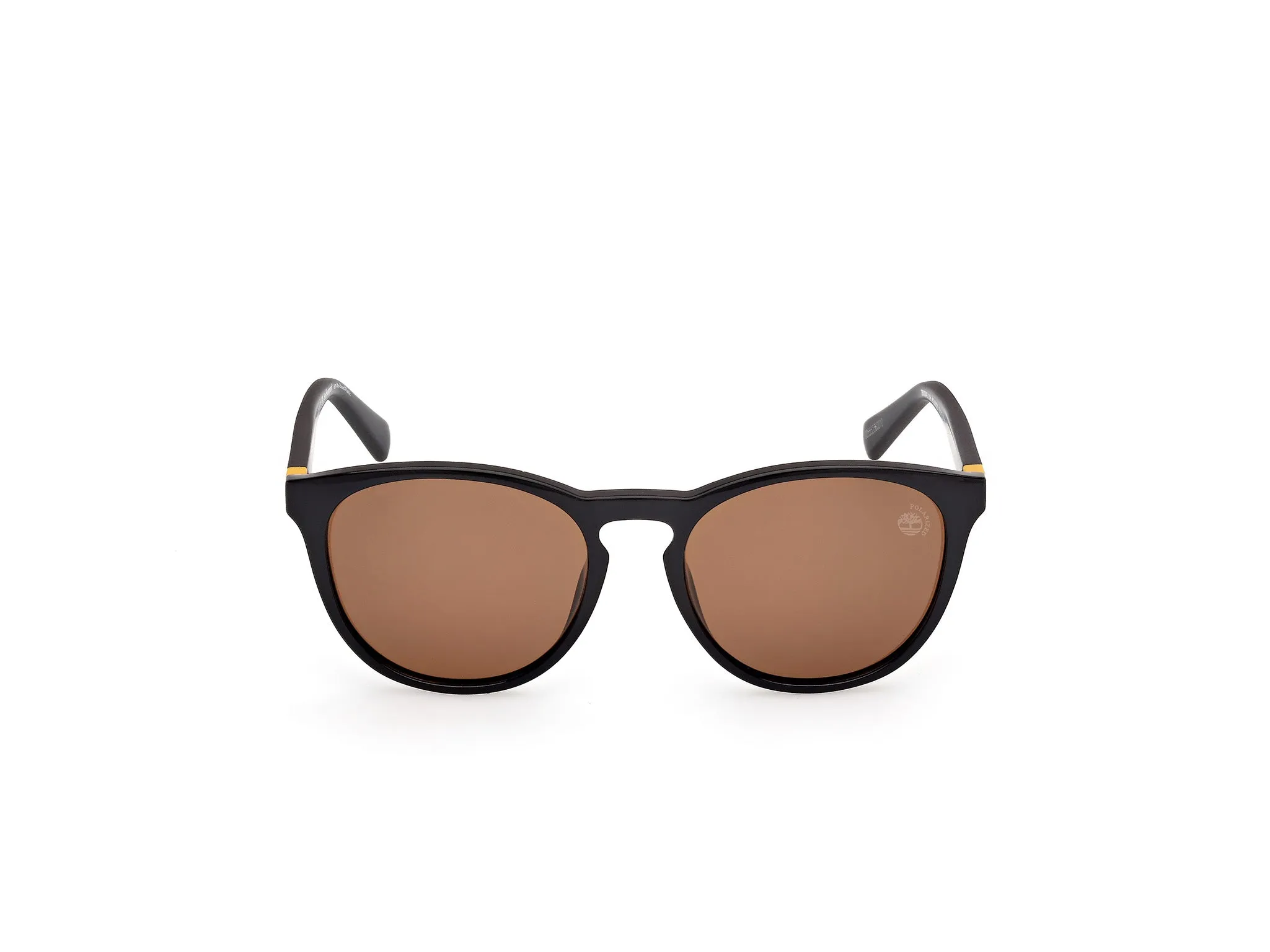 Timberland TB00049 01H Occhiali da sole Iniettato Nero Marrone Rotonda Polarizzata - immagine 2